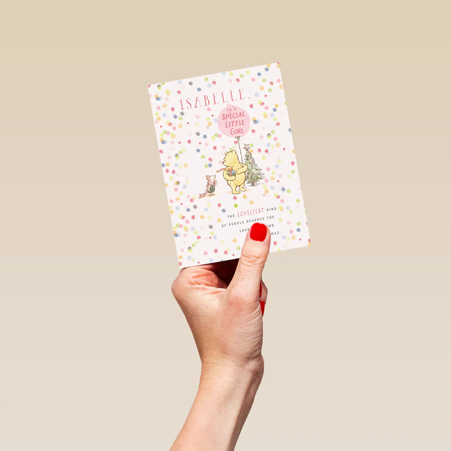 Personalised Disney Winnie The Pooh Christmas Card for A Special Little Girl - Image 4