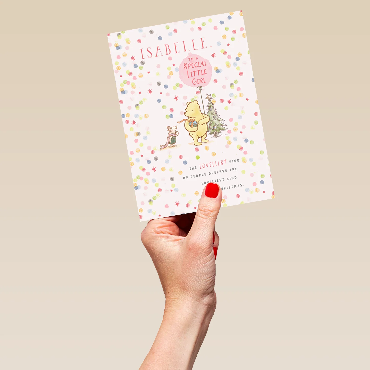 Personalised Disney Winnie The Pooh Christmas Card for A Special Little Girl - Image 5