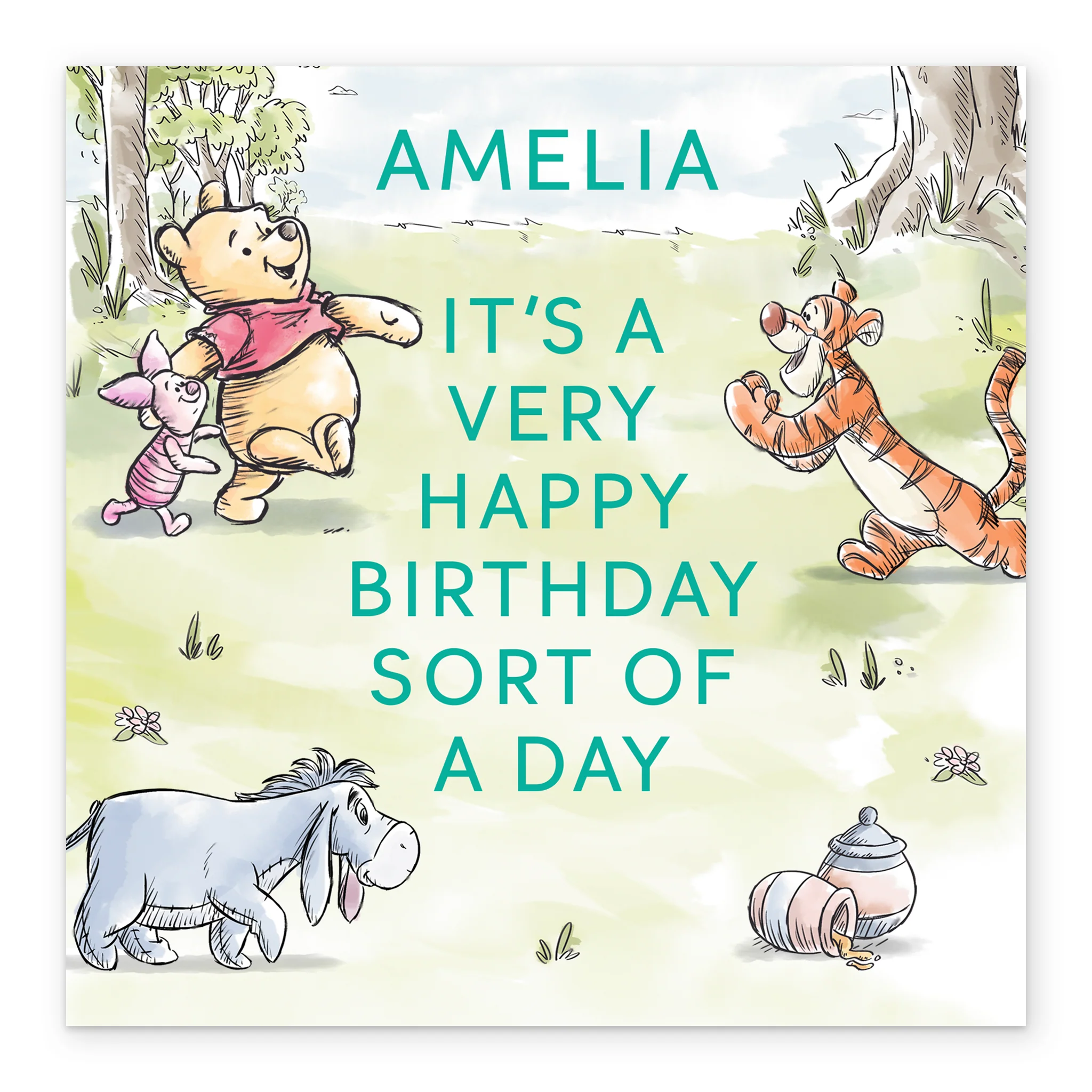 Personalised Winnie the Pooh & Friends Birthday Card - Image 2