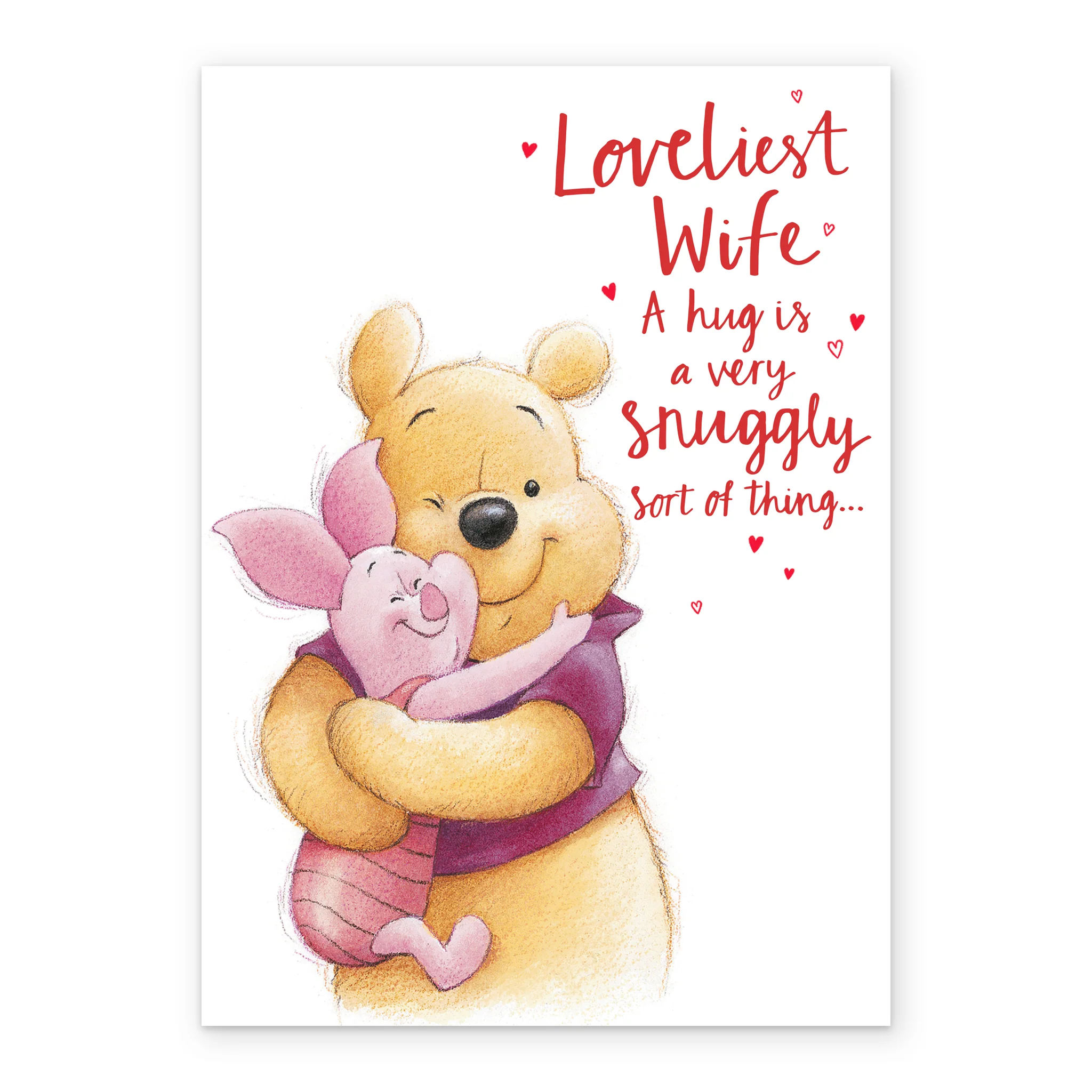 Personalised Disney Winnie the Pooh Loveliest Wife Valentine's Day Card - Image 2
