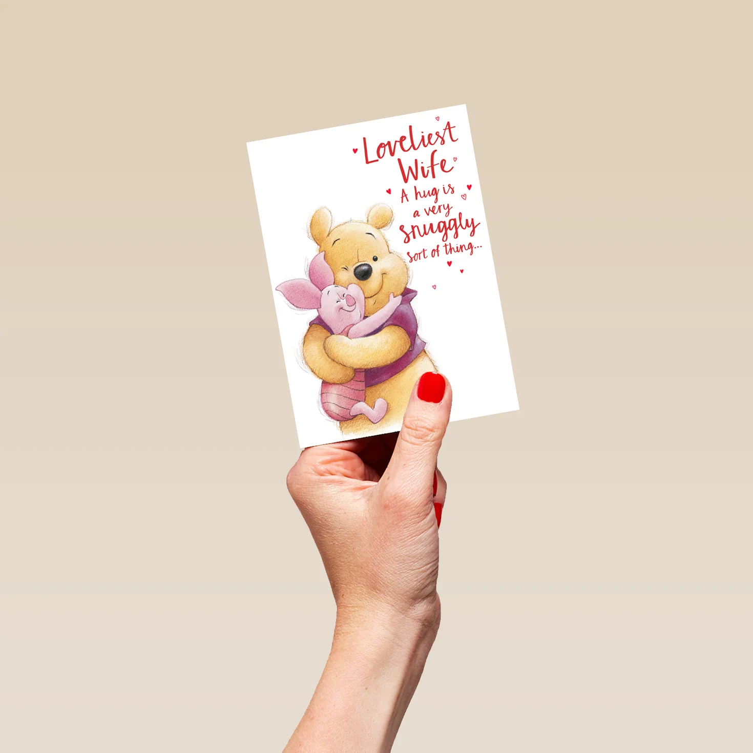 Personalised Disney Winnie the Pooh Loveliest Wife Valentine's Day Card - Image 4
