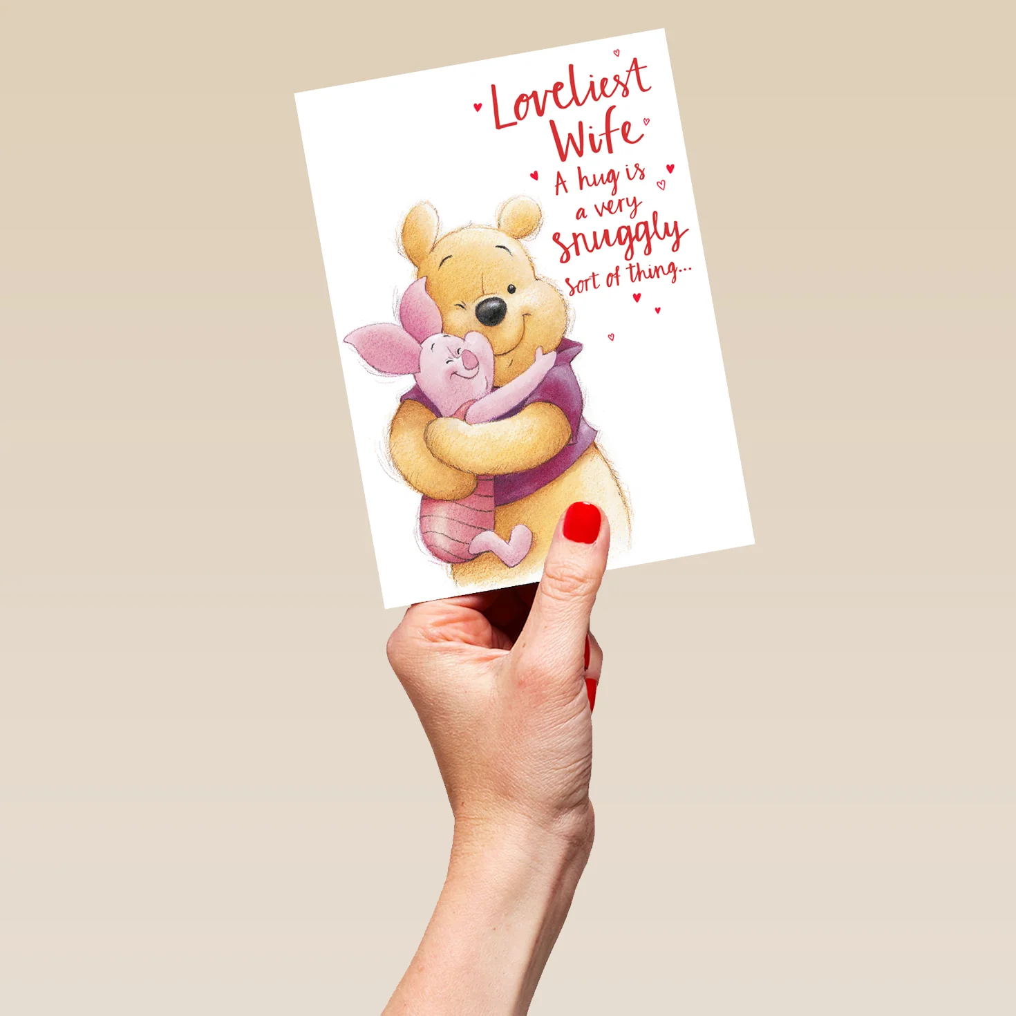 Personalised Disney Winnie the Pooh Loveliest Wife Valentine's Day Card - Image 5