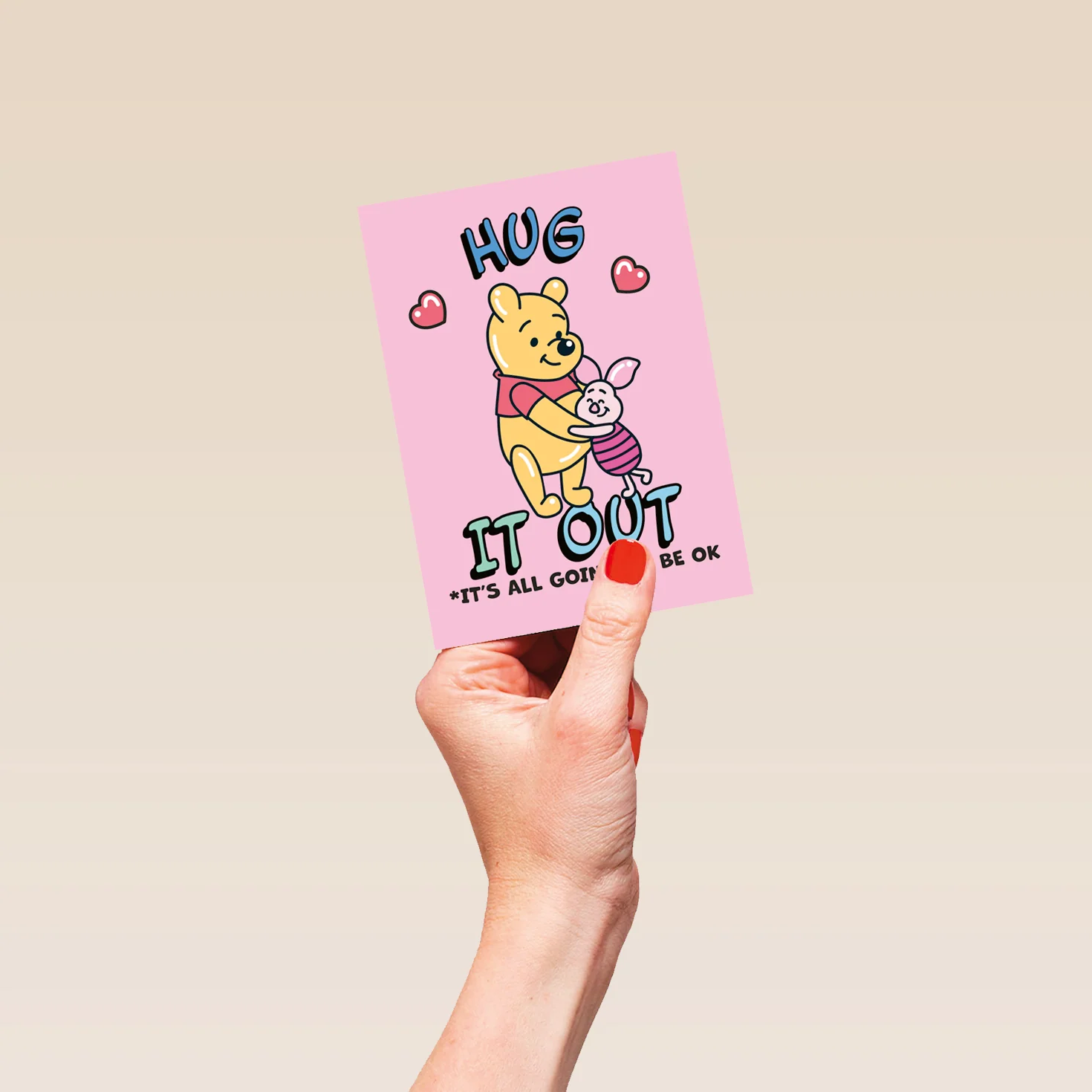 Personalised Disney Winnie the Pooh & Piglet Hug Card - Image 4