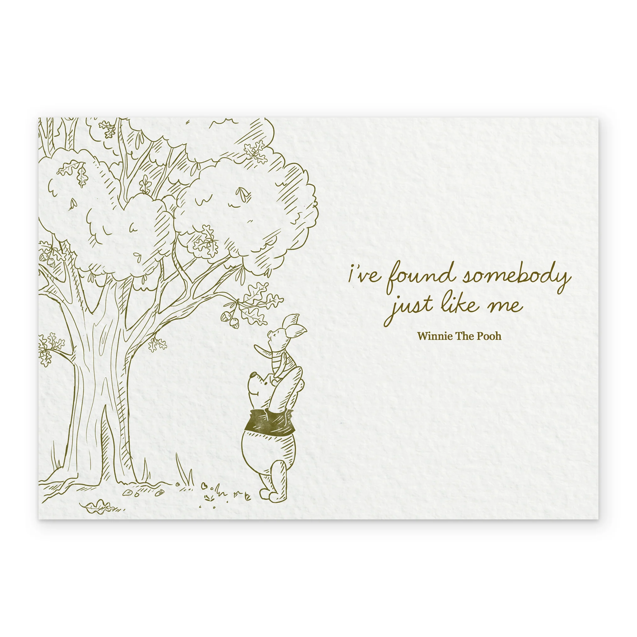 Personalised Disney Winnie the Pooh & Piglet Tree Card - Image 2