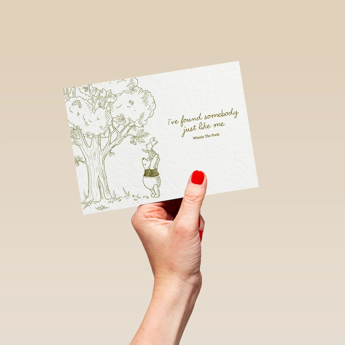 Personalised Disney Winnie the Pooh & Piglet Tree Card - Image 5
