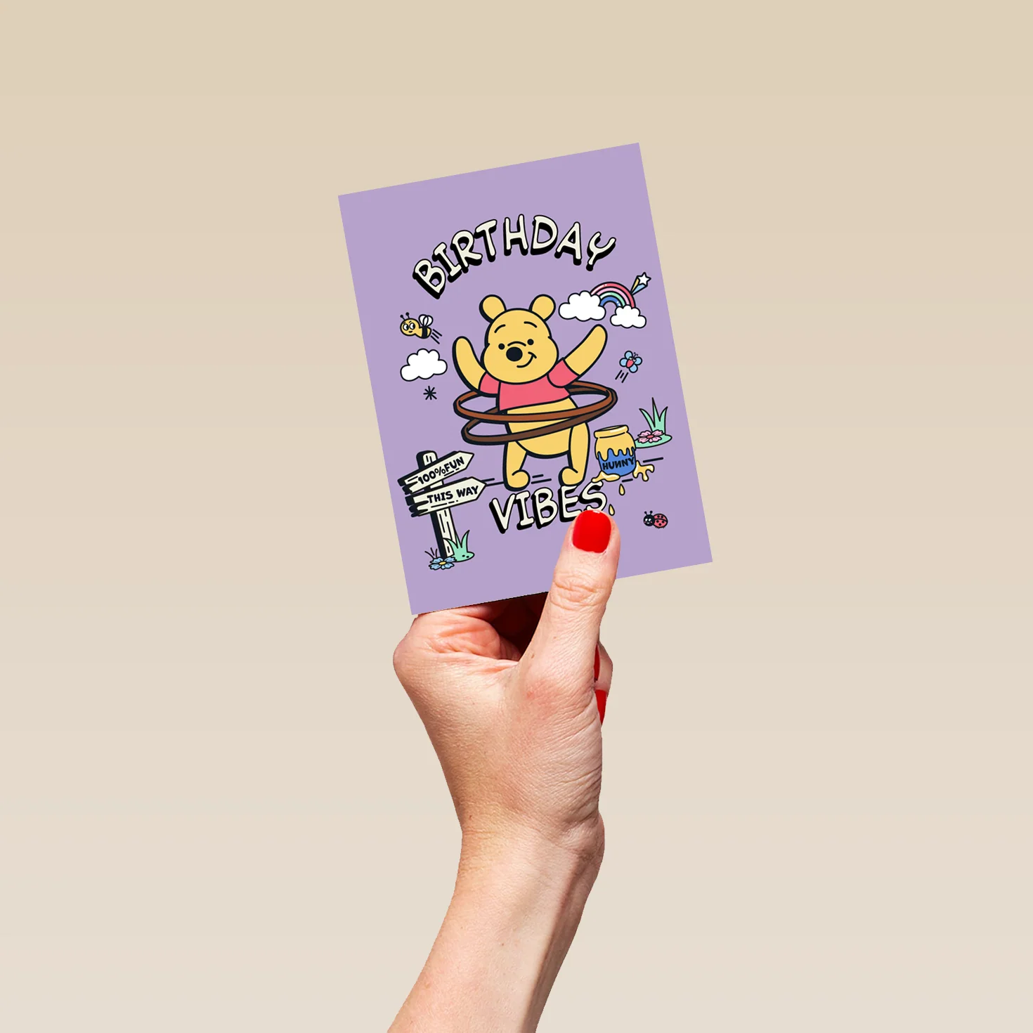 Personalised Disney Winnie the Pooh & Piglet Vibes Birthday Card - Image 4