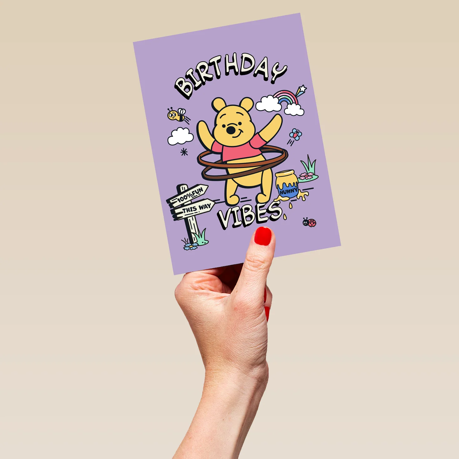 Personalised Disney Winnie the Pooh & Piglet Vibes Birthday Card - Image 5