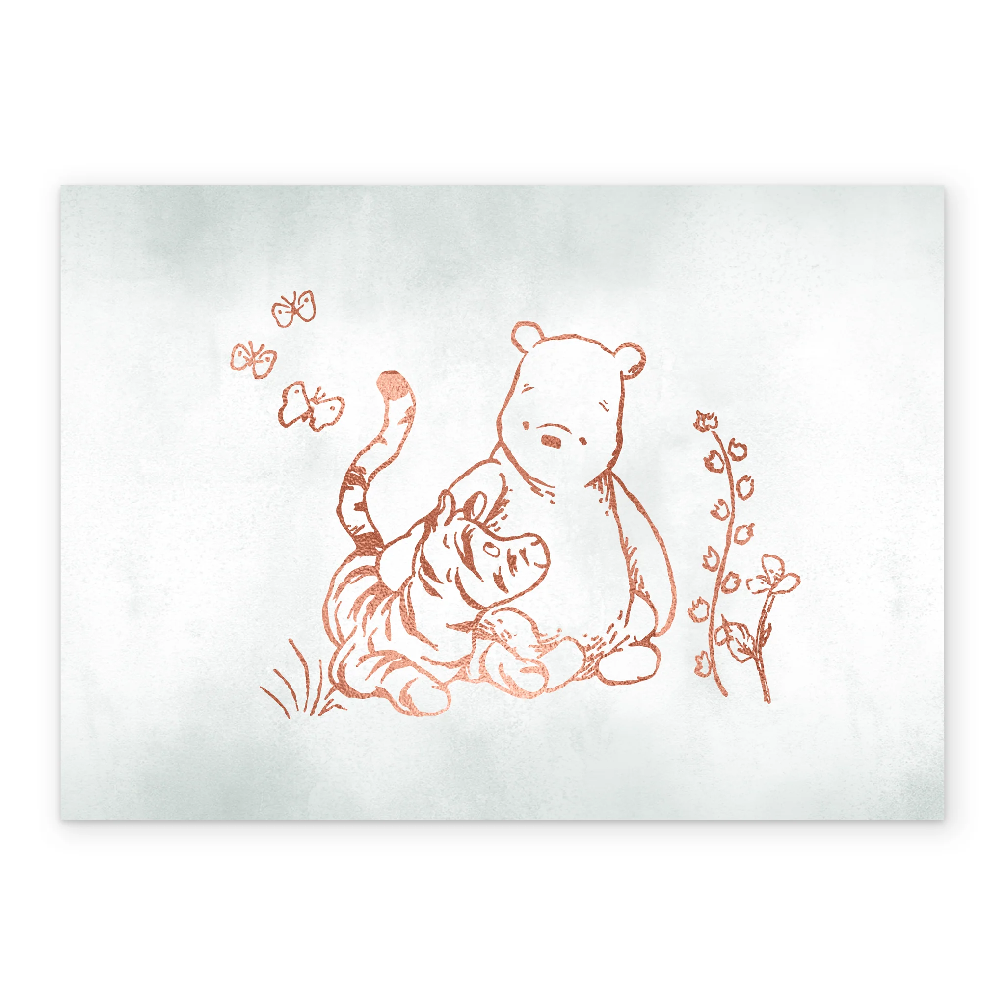 Personalised Disney Winnie the Pooh & Tigger Florals Card - Image 2