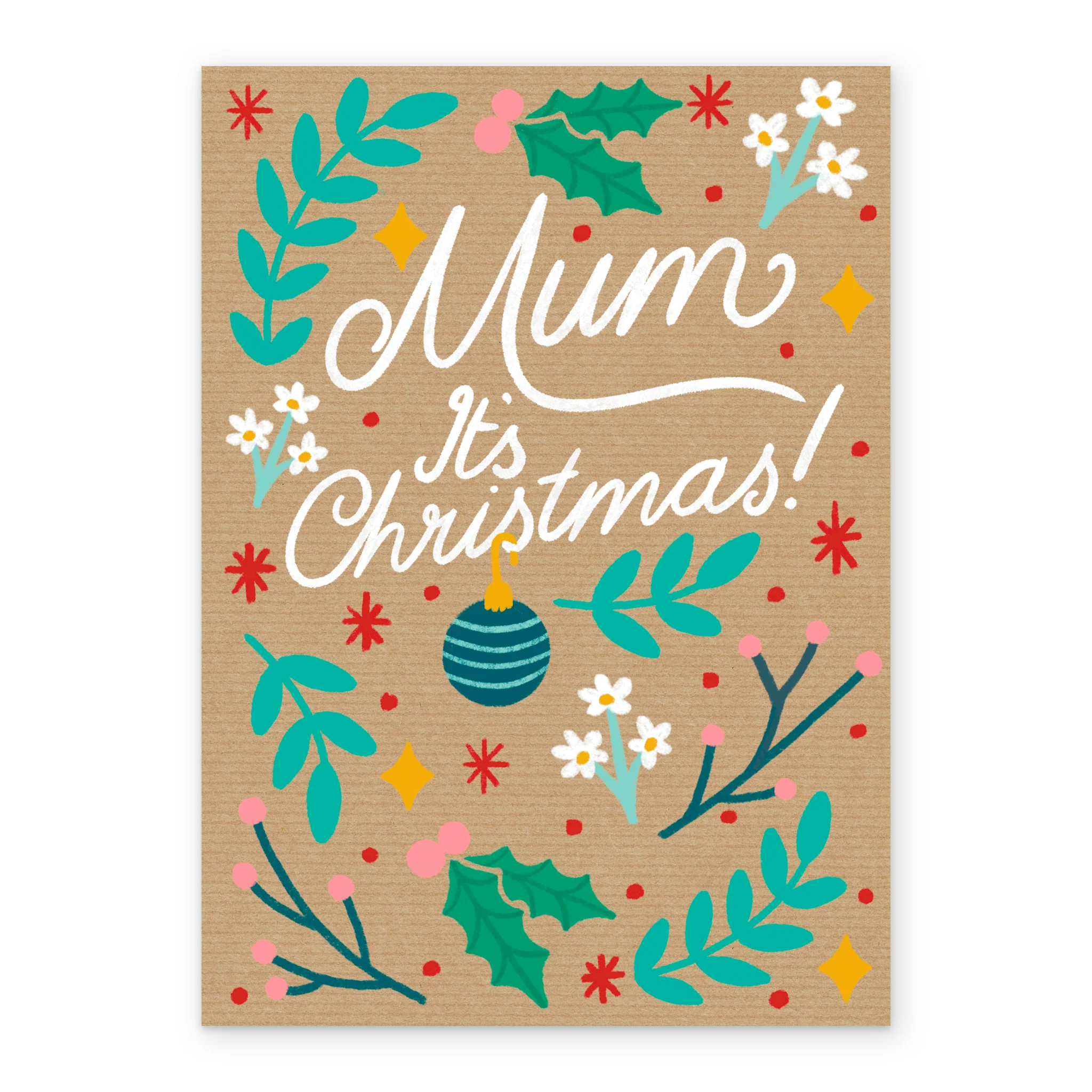 Personalised Winter Christmas Card For Mum - Image 2