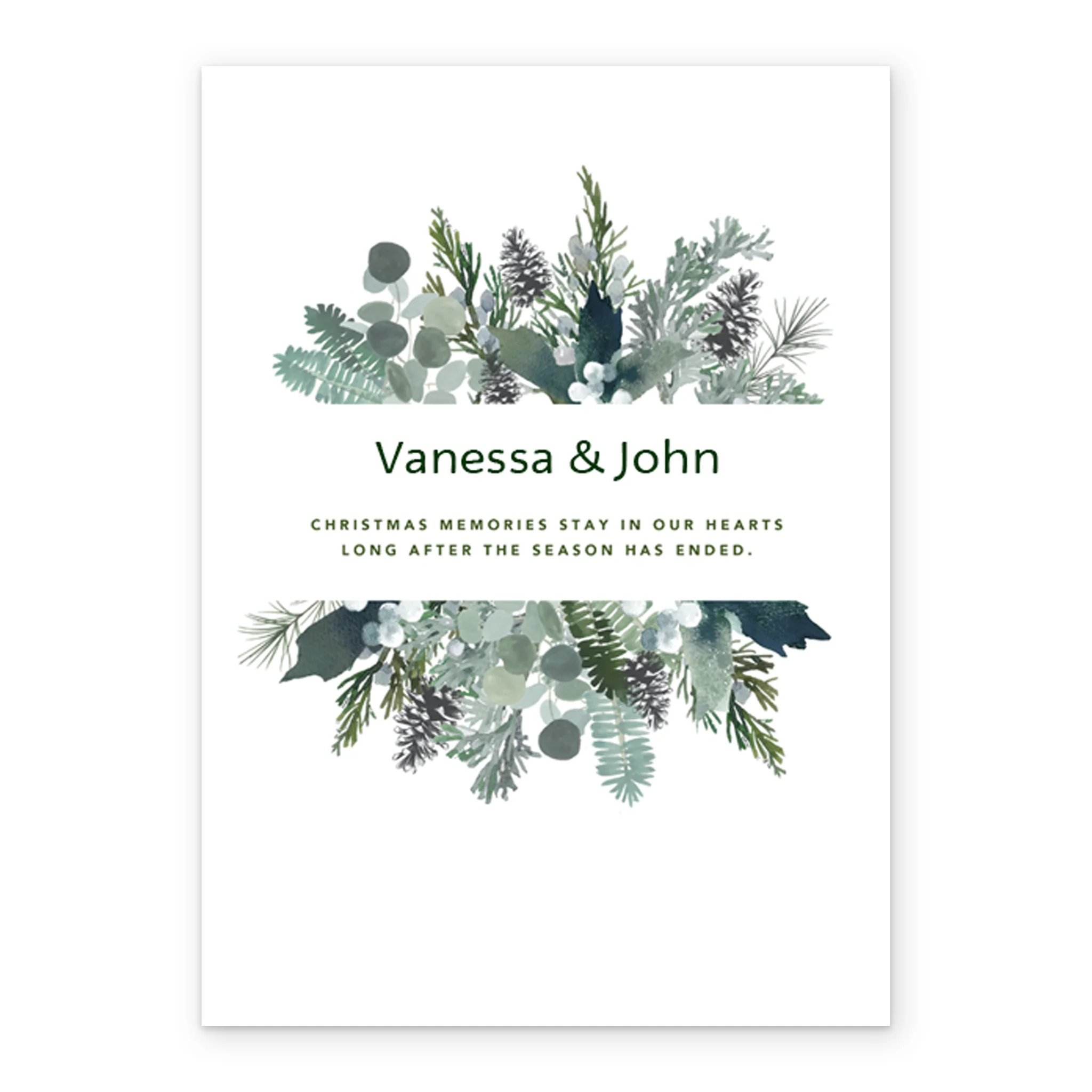 Personalised Winter Nature Traditional Christmas Card - Image 2