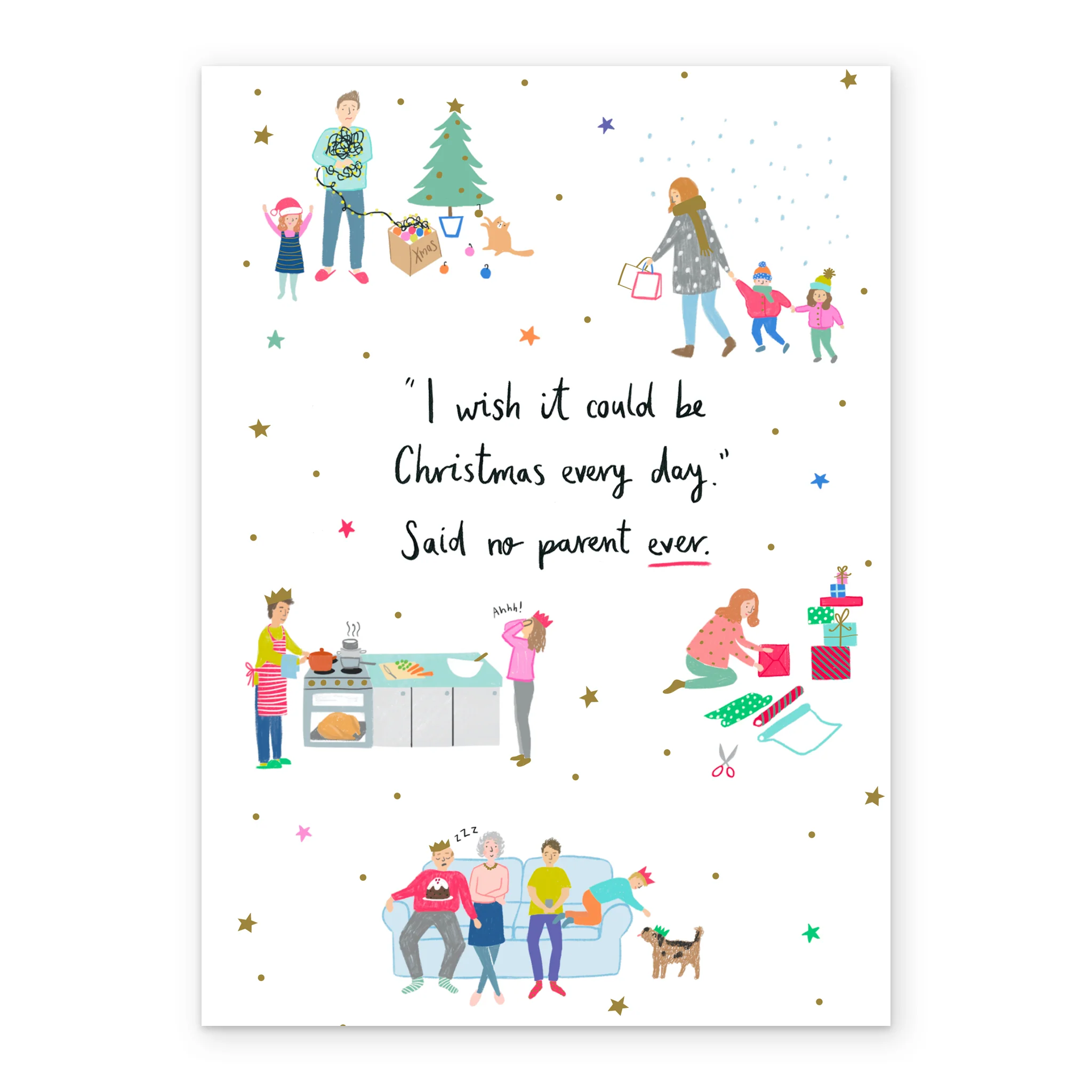 Personalised Wish It Could Be Christmas Family Card - Image 2