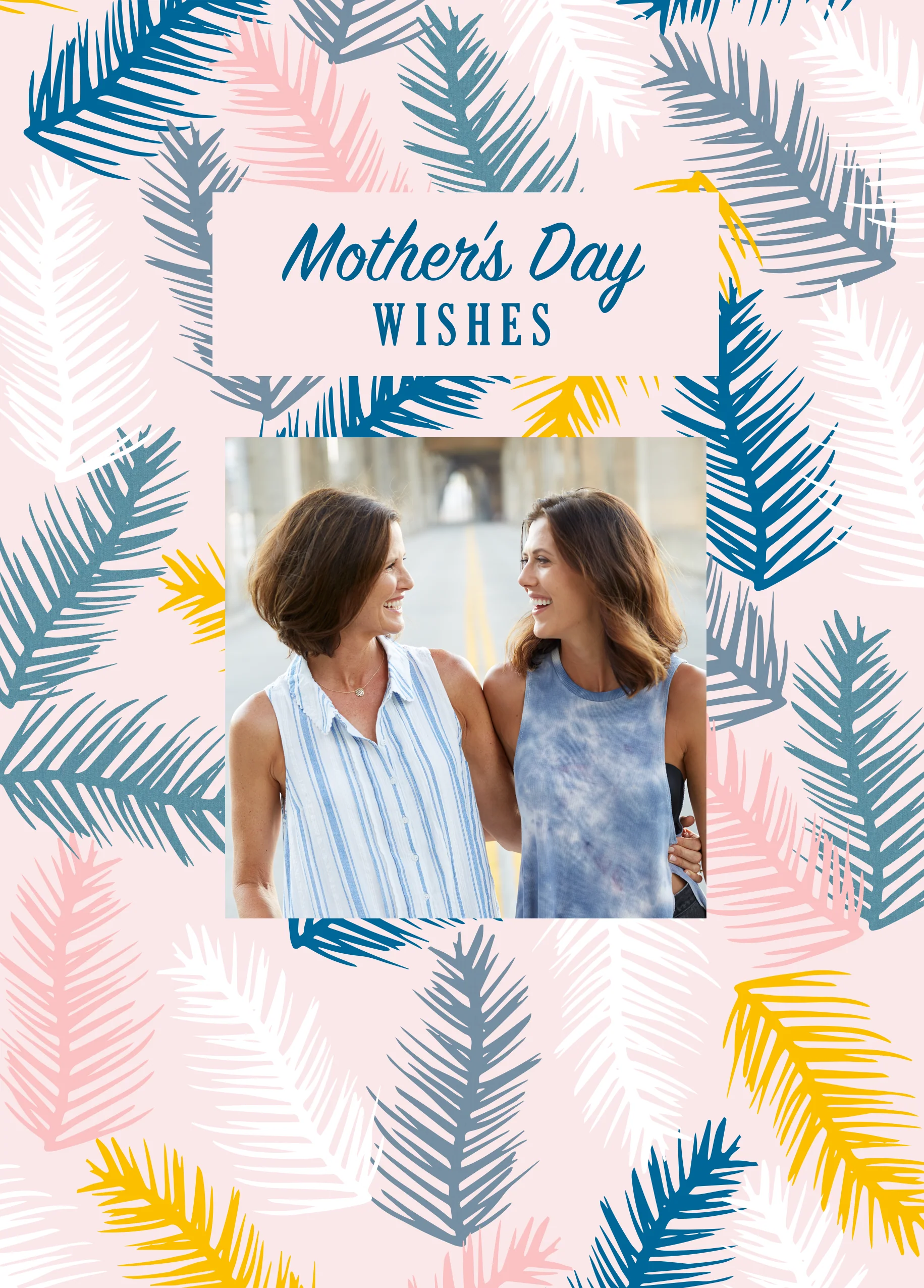Personalised Wishes Mother's Day Photo Upload Card