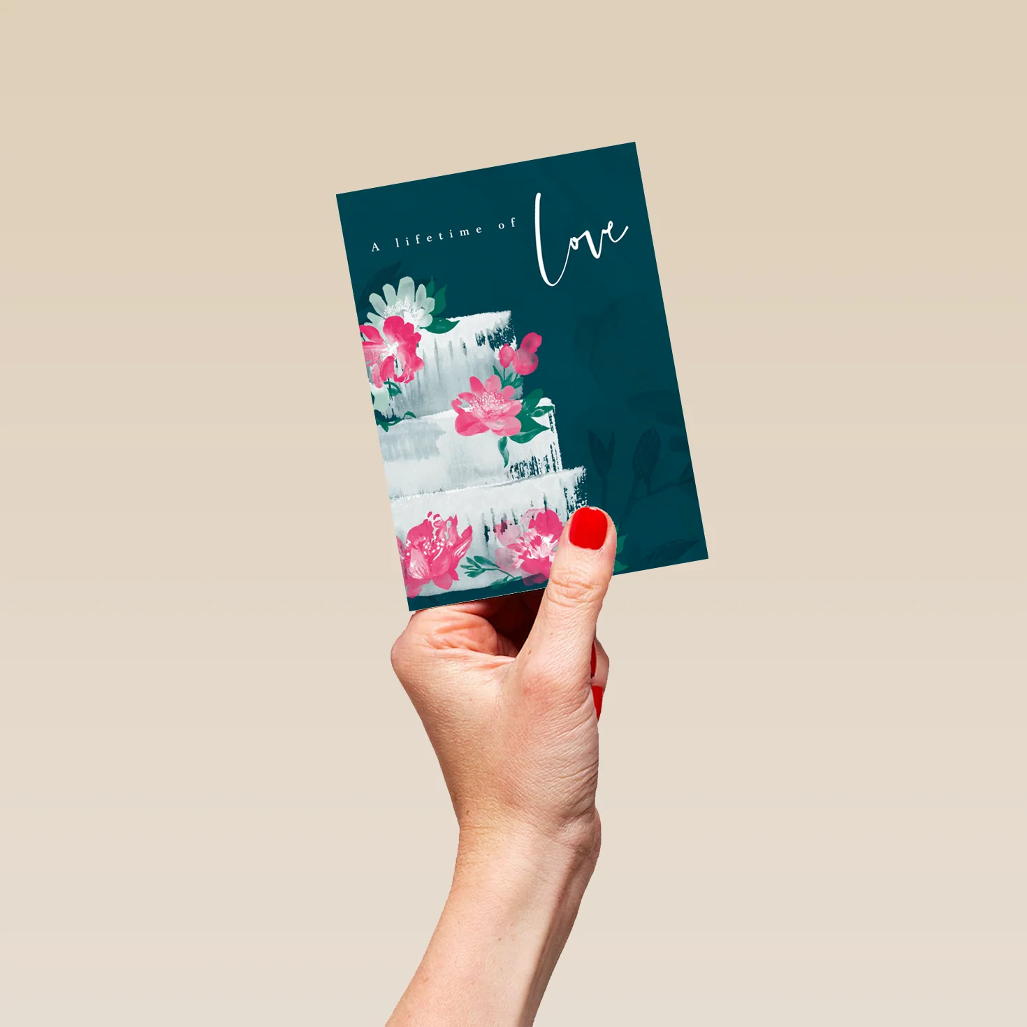 Personalised Wishing a Lifetime of Love Wedding Card - Image 4