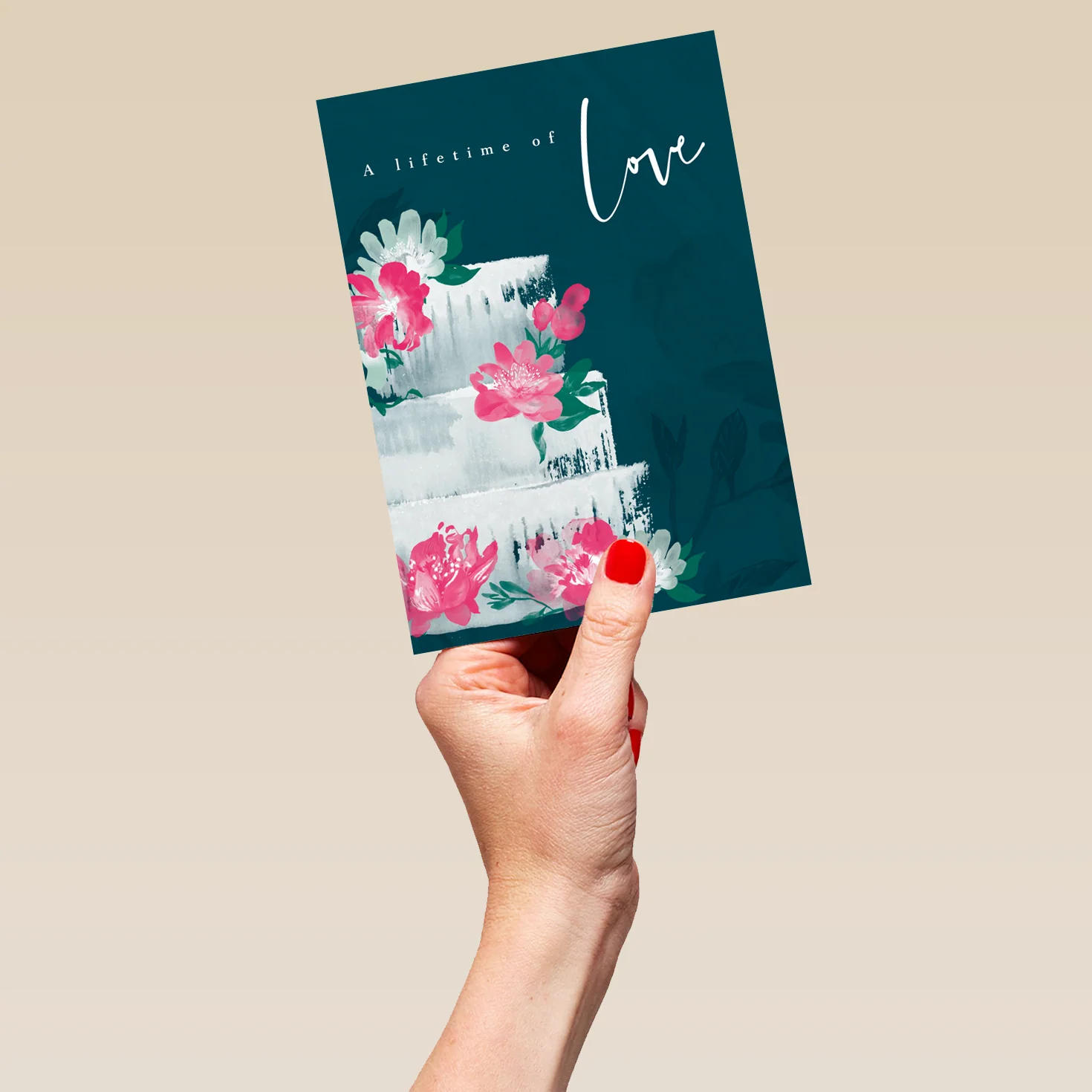 Personalised Wishing a Lifetime of Love Wedding Card - Image 5