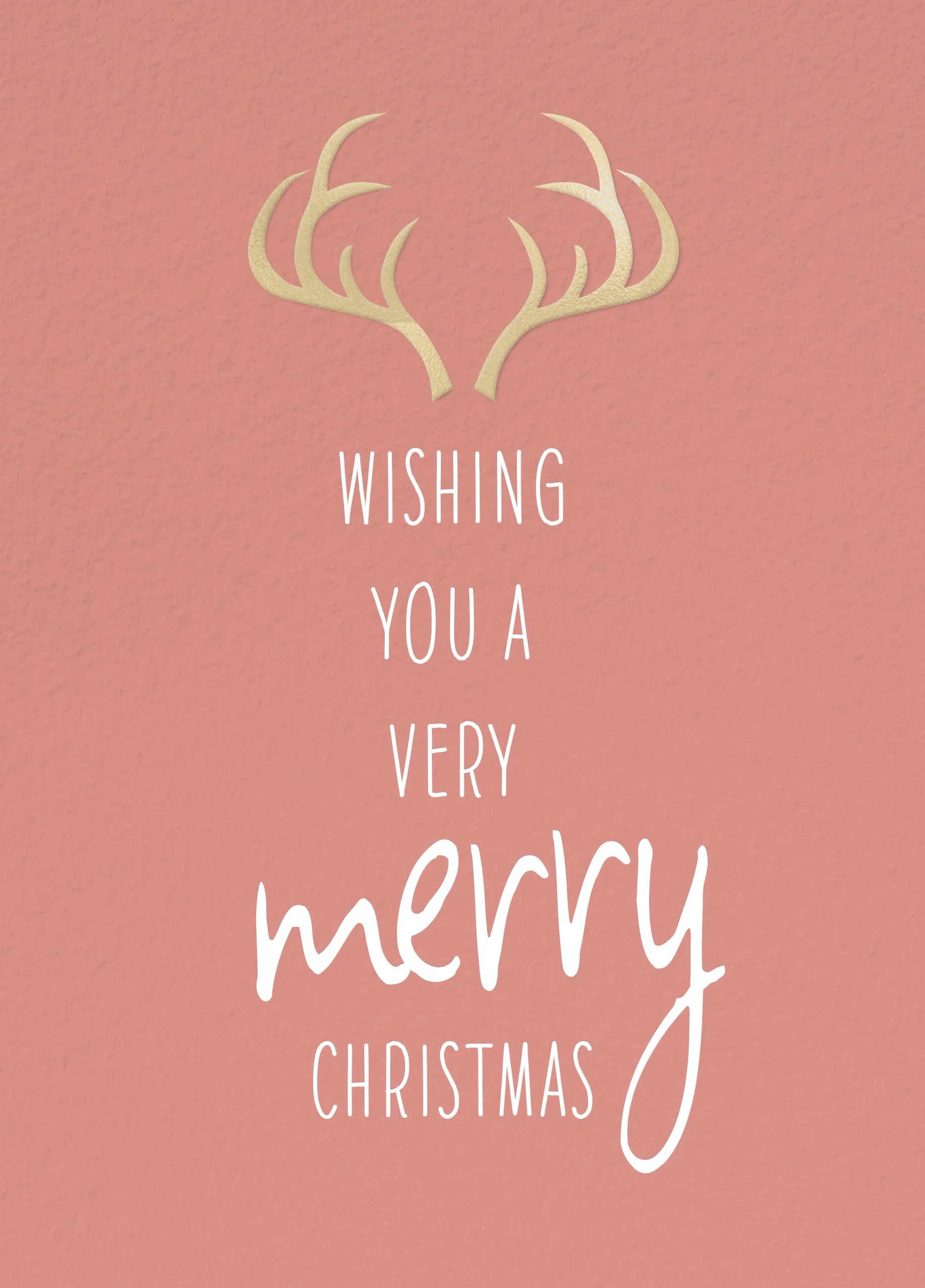Personalised Wishing A Merry Christmas Reindeer Card