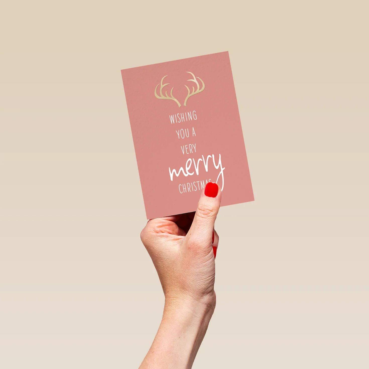 Personalised Wishing A Merry Christmas Reindeer Card - Image 4