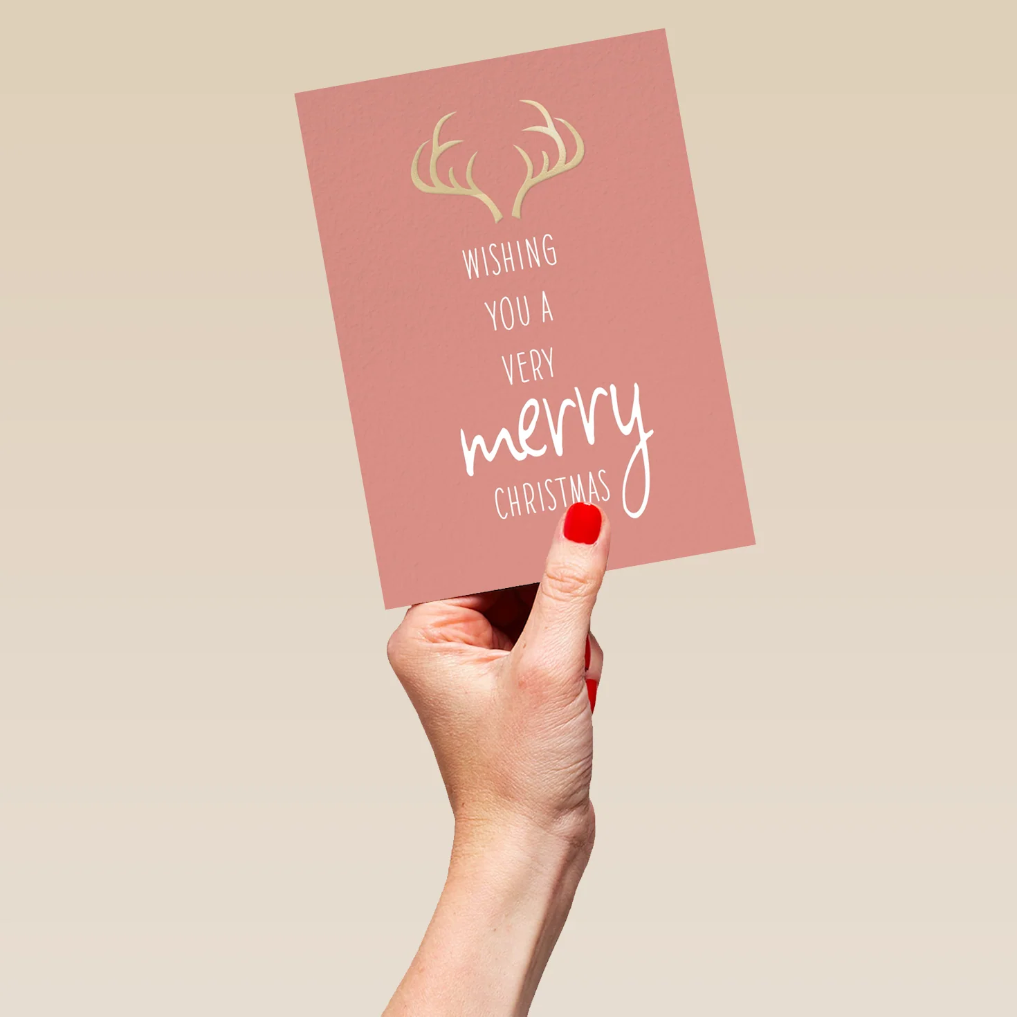 Personalised Wishing A Merry Christmas Reindeer Card - Image 5