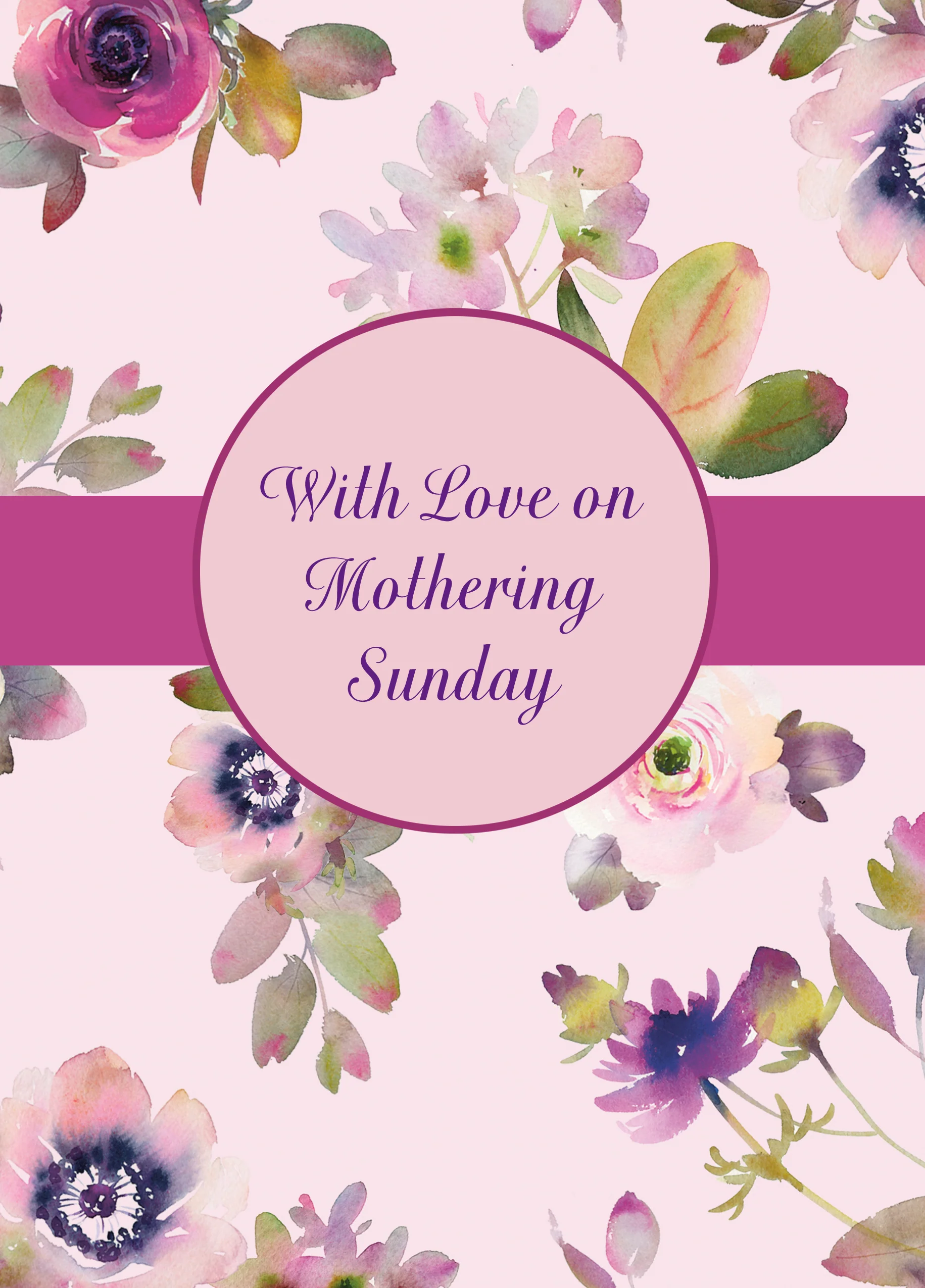 Personalised With Love on Mothering Sunday Mother's Day Card