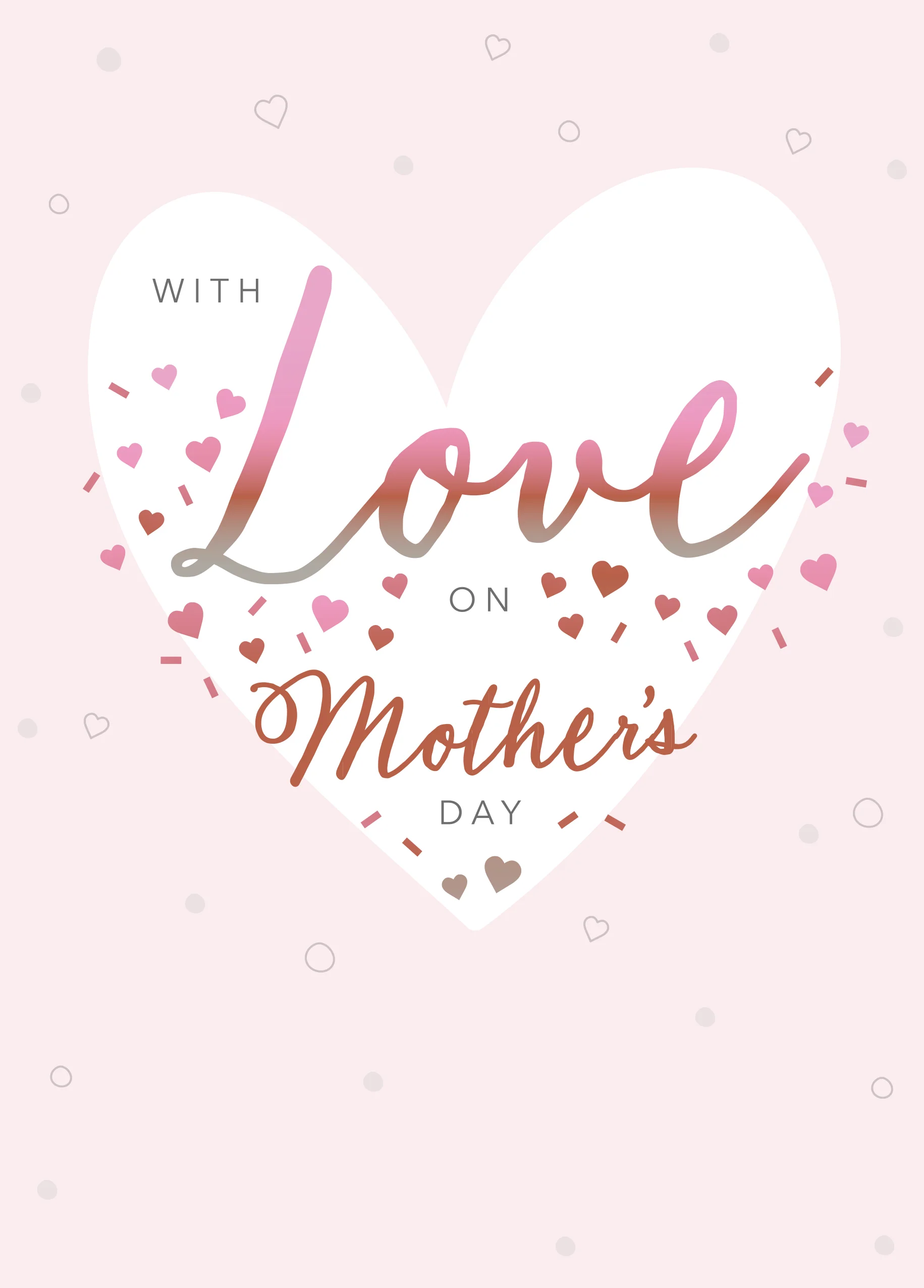 Personalised With Love On Mother's Day Card