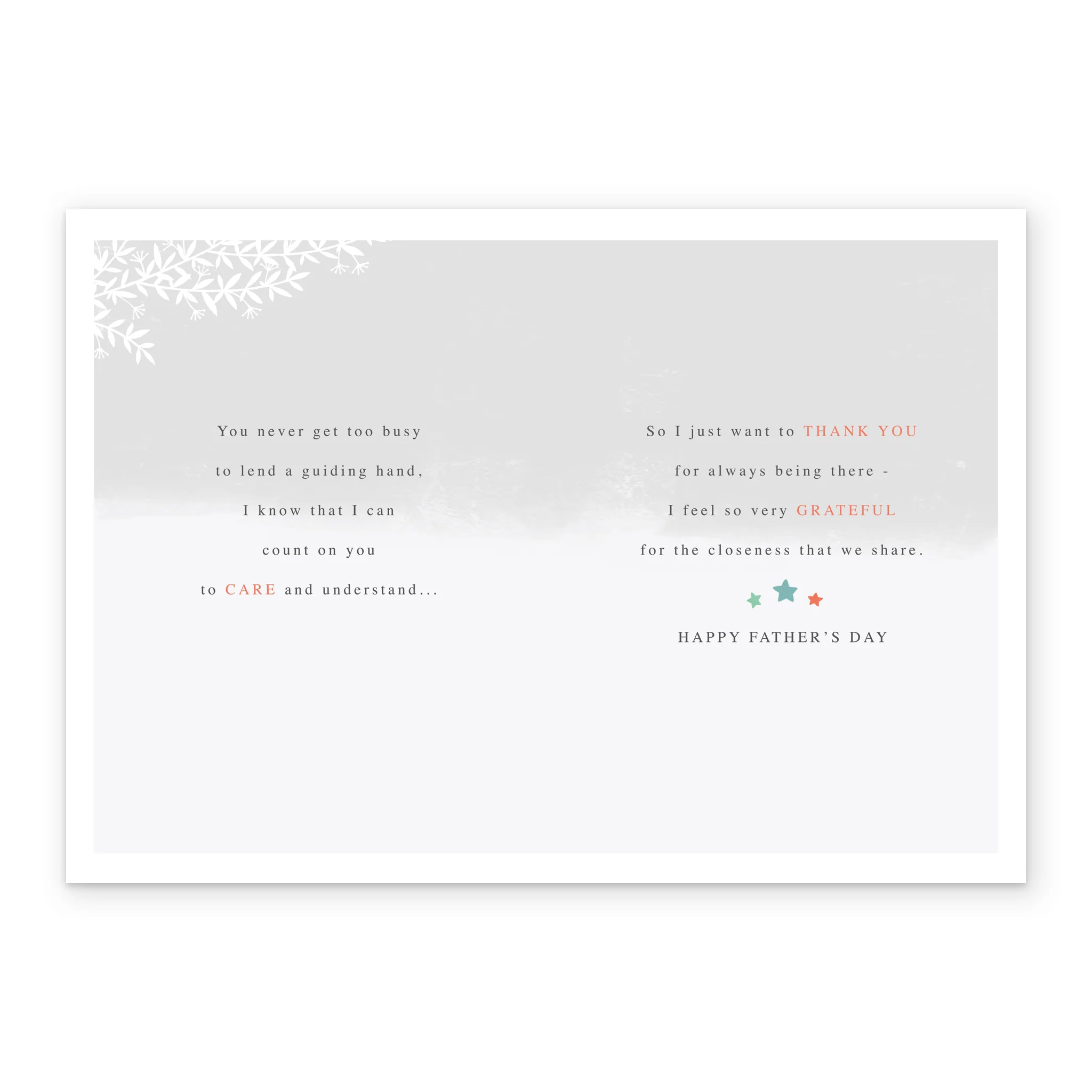Personalised 'With Love & Thanks' Heartfelt Verse Father's Day Card - Image 3