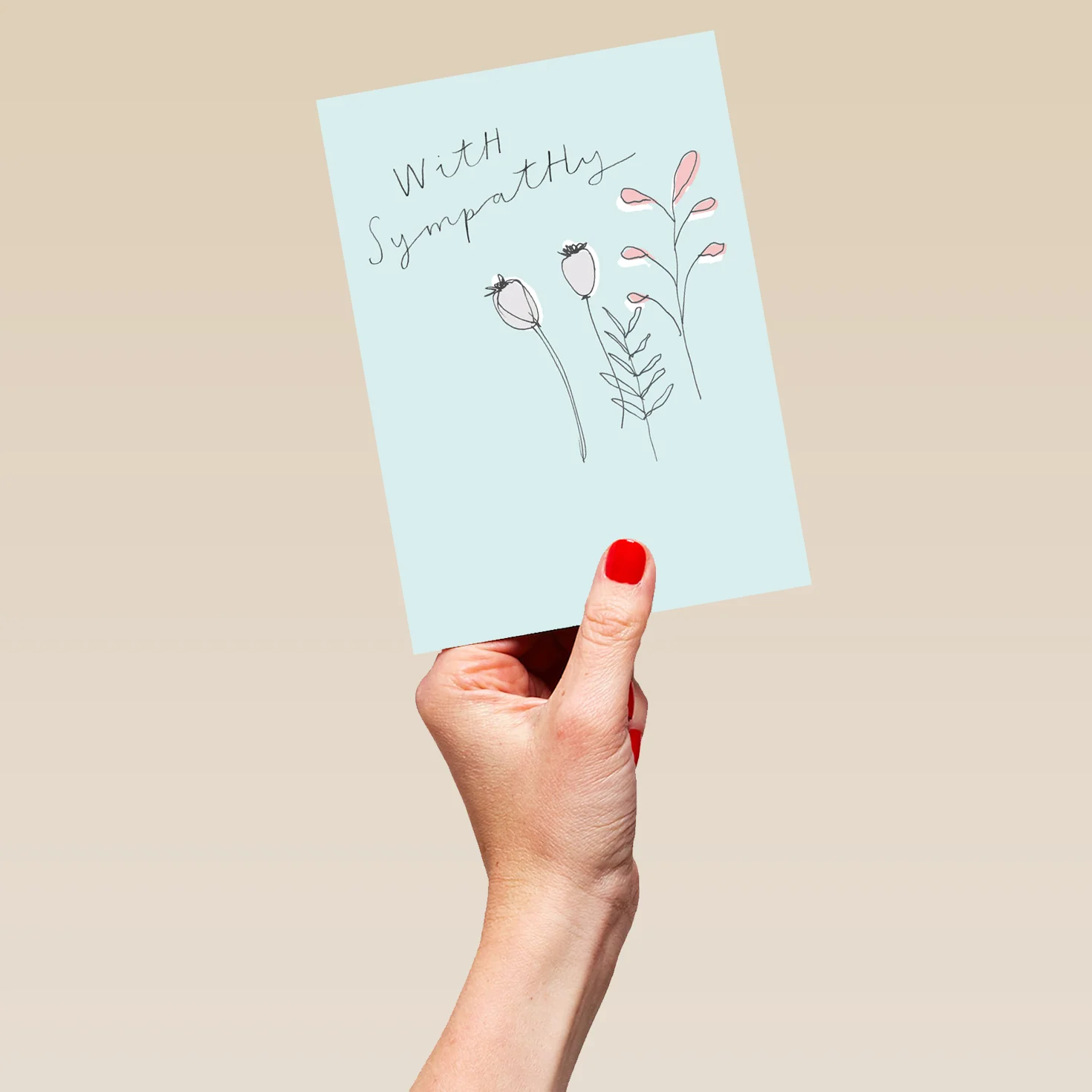 Personalised With Sympathy Floral Card - Image 5