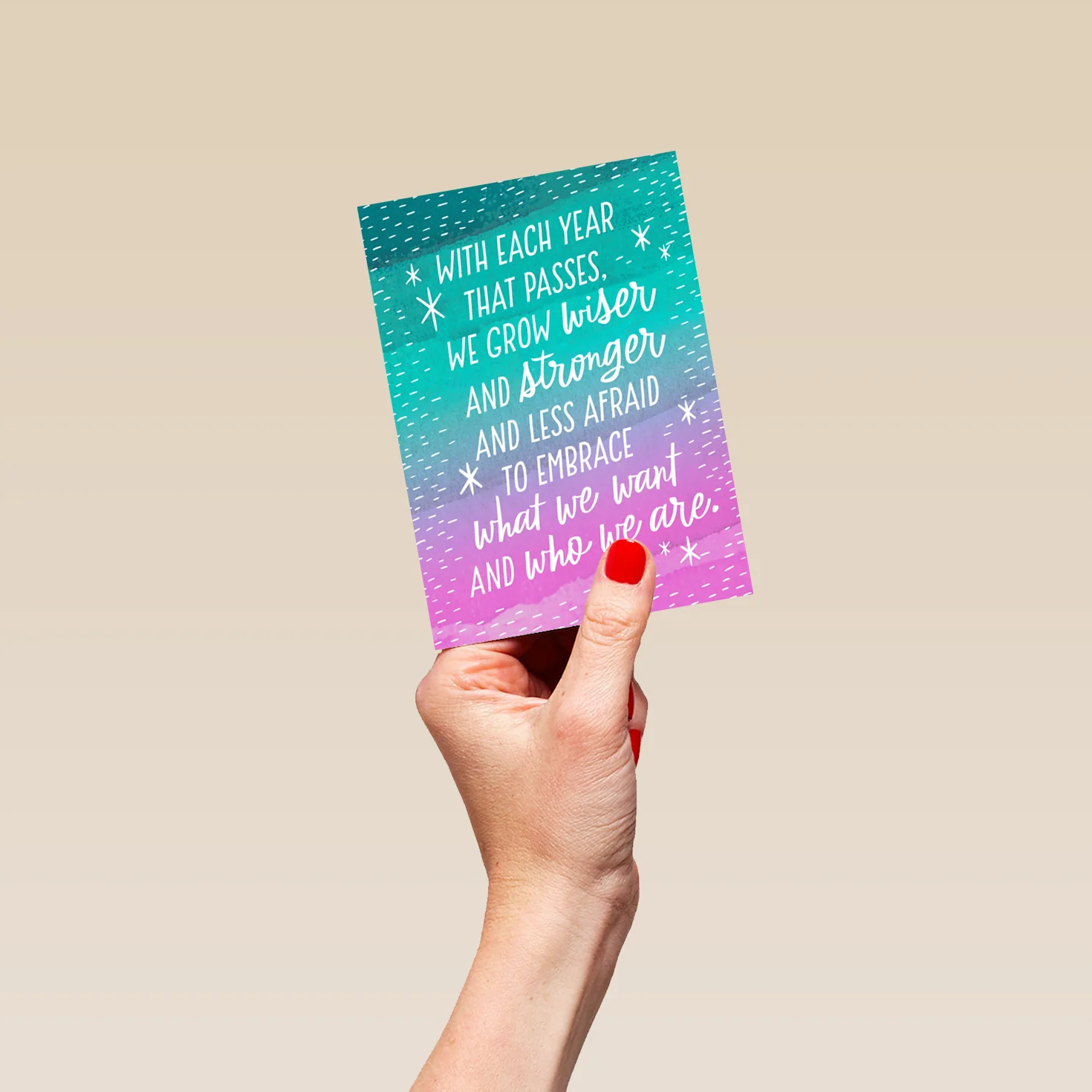 Personalised Women Contemporary Encouragement Card - Image 4