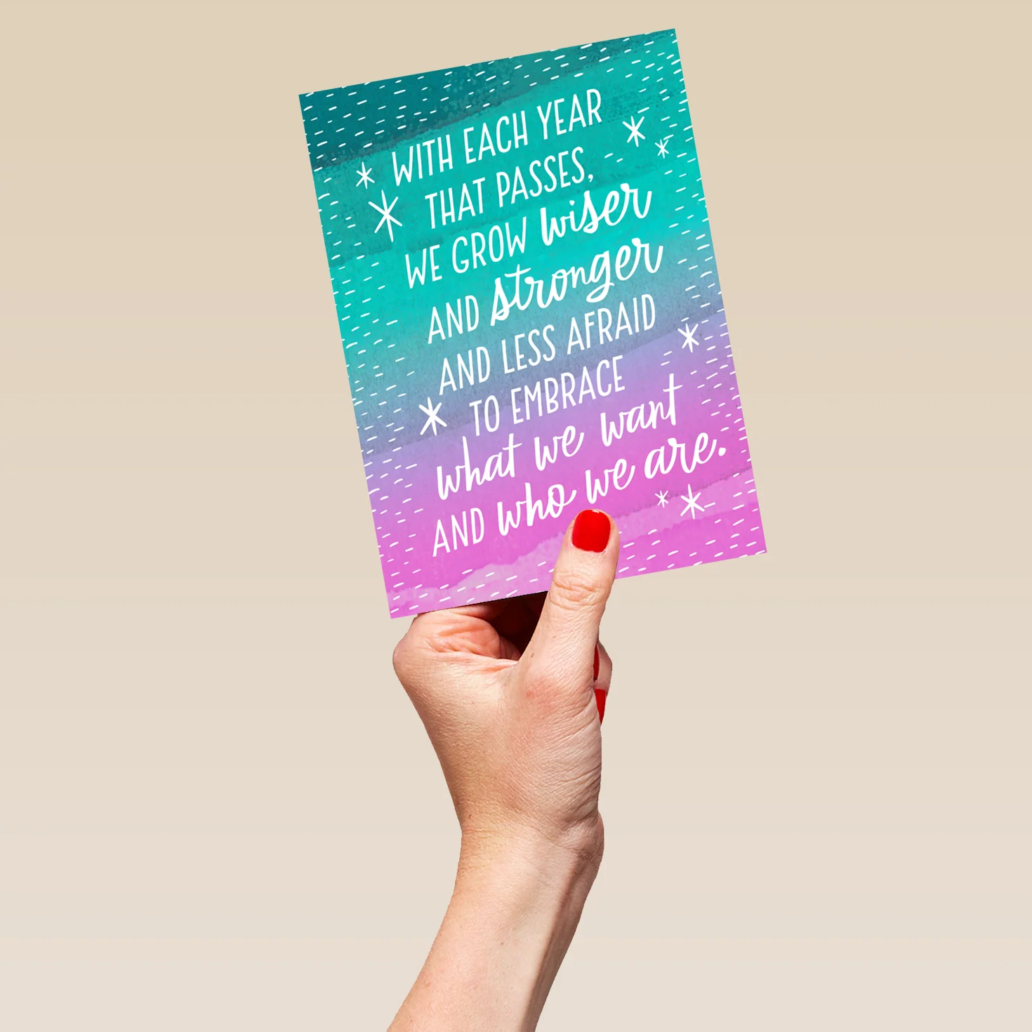 Personalised Women Contemporary Encouragement Card - Image 5
