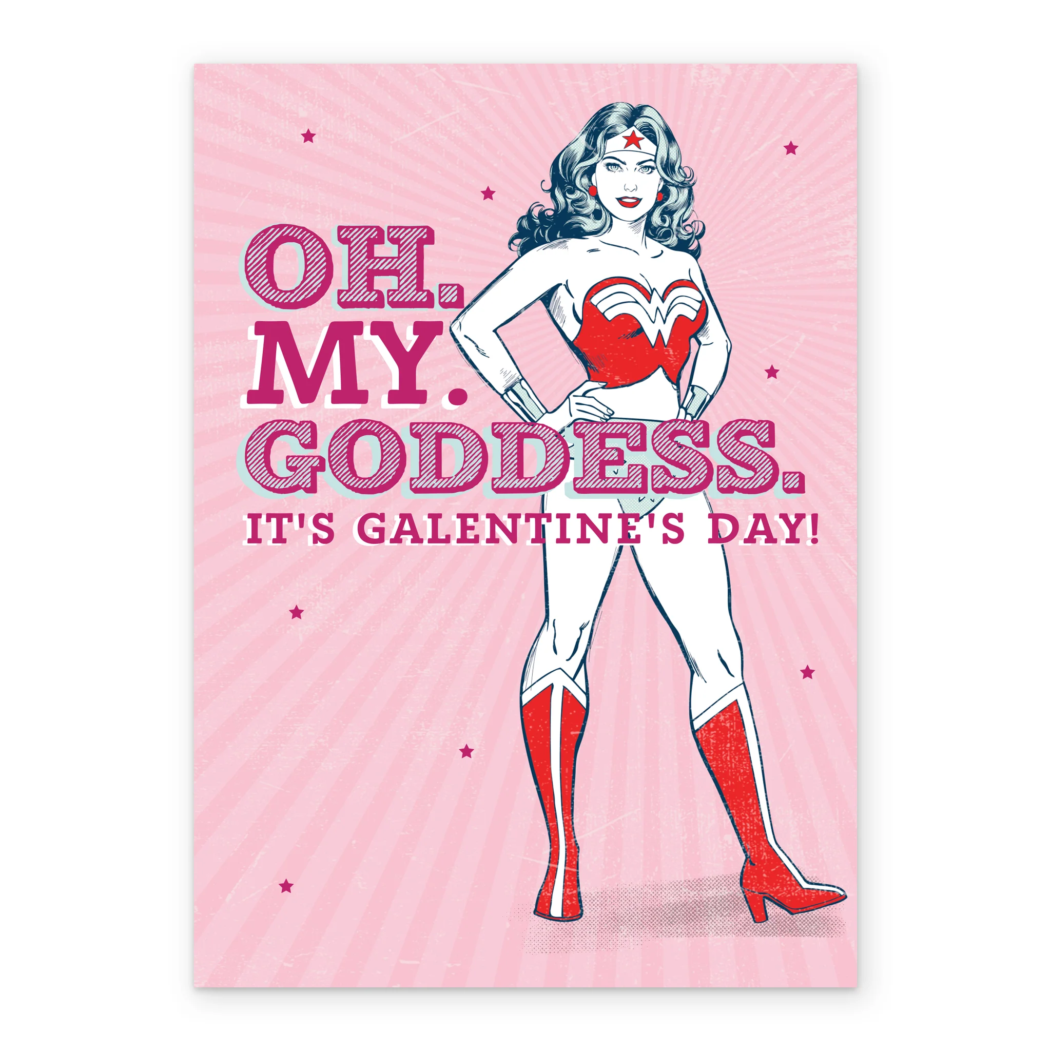 Personalised Wonder Woman Oh My Goddess Galentine's Day Card - Image 2