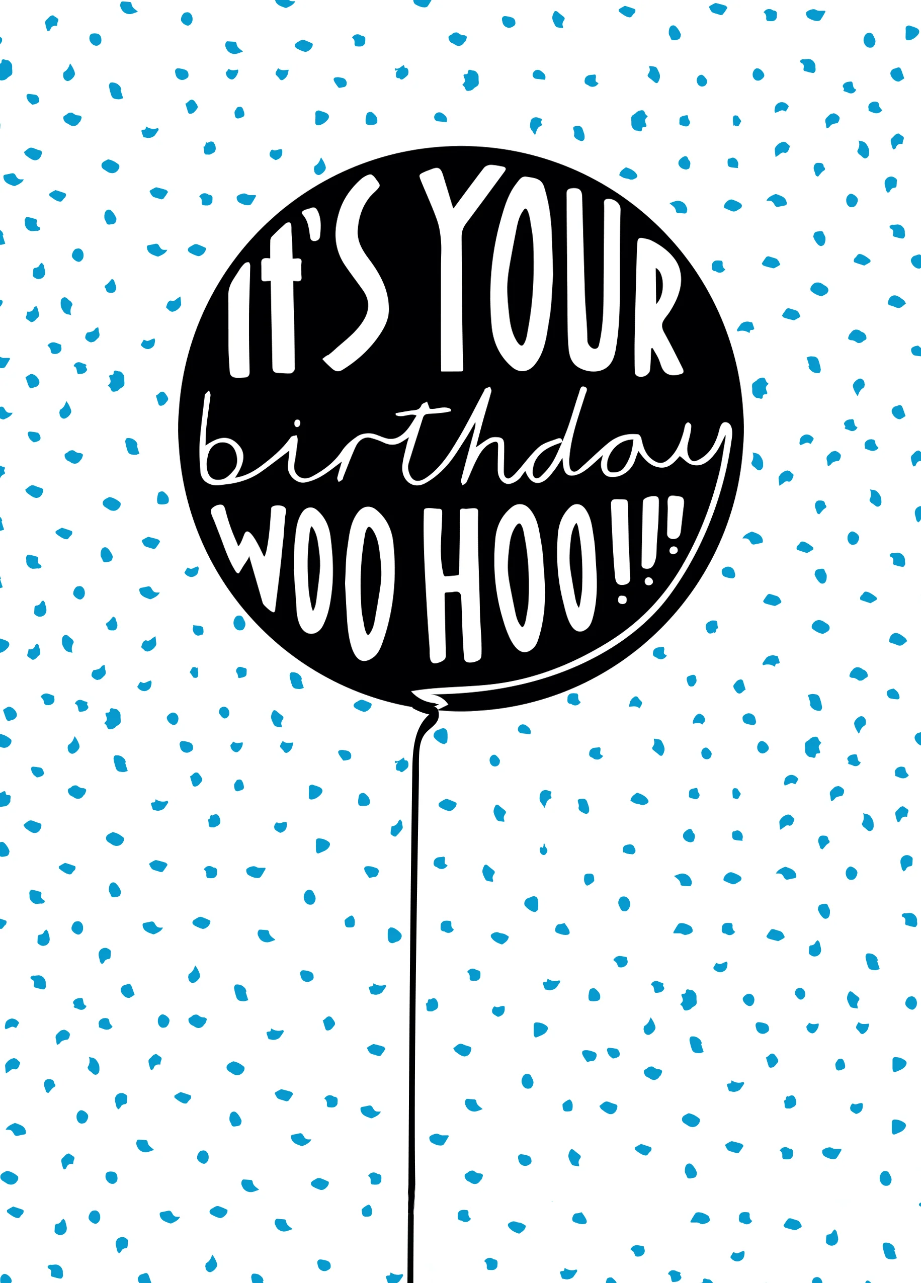 Personalised Woo Hoo Birthday Balloon Card