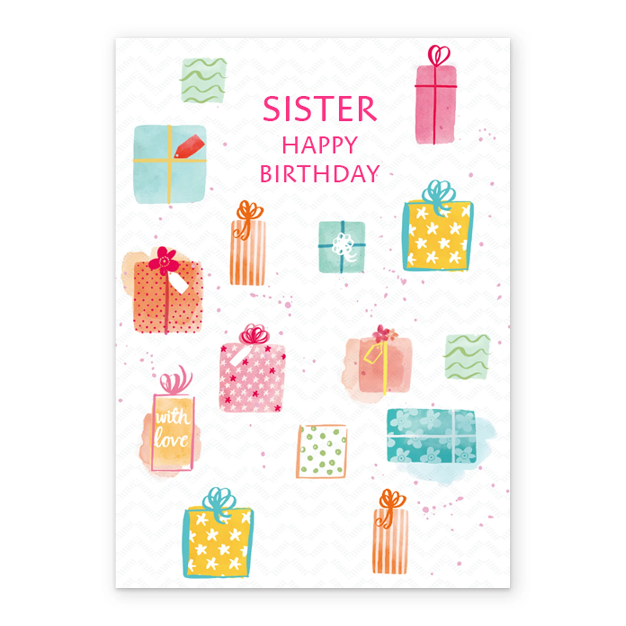 Personalised Wrapped Gifts Sister Birthday Card - Image 2