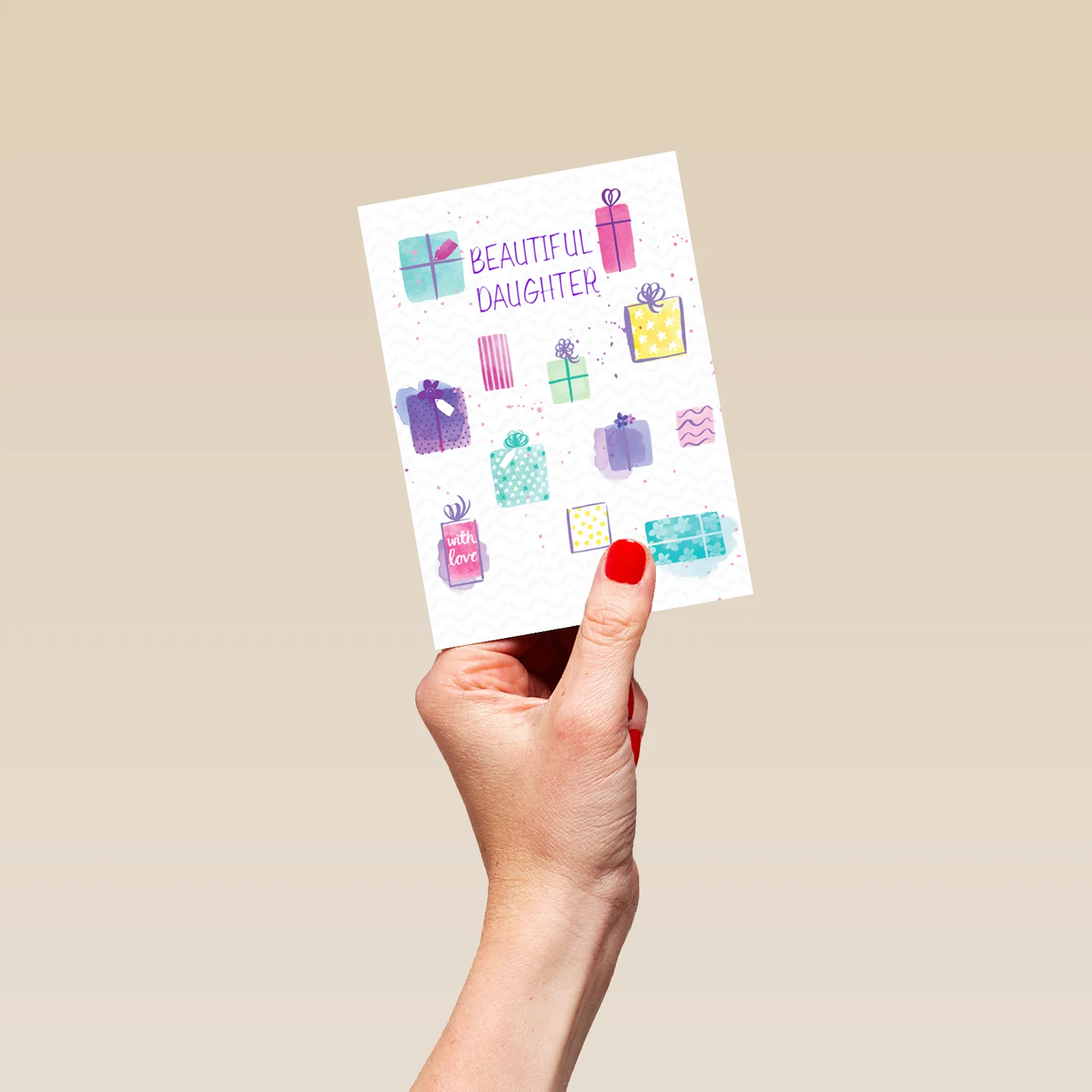 Personalised Wrapped Presents & Gifts Card For Daughter - Image 4