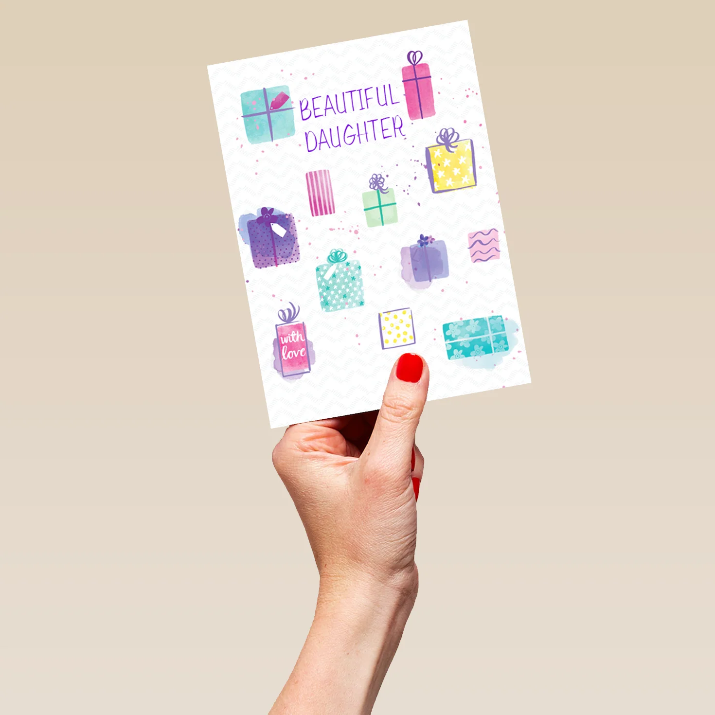 Personalised Wrapped Presents & Gifts Card For Daughter - Image 5