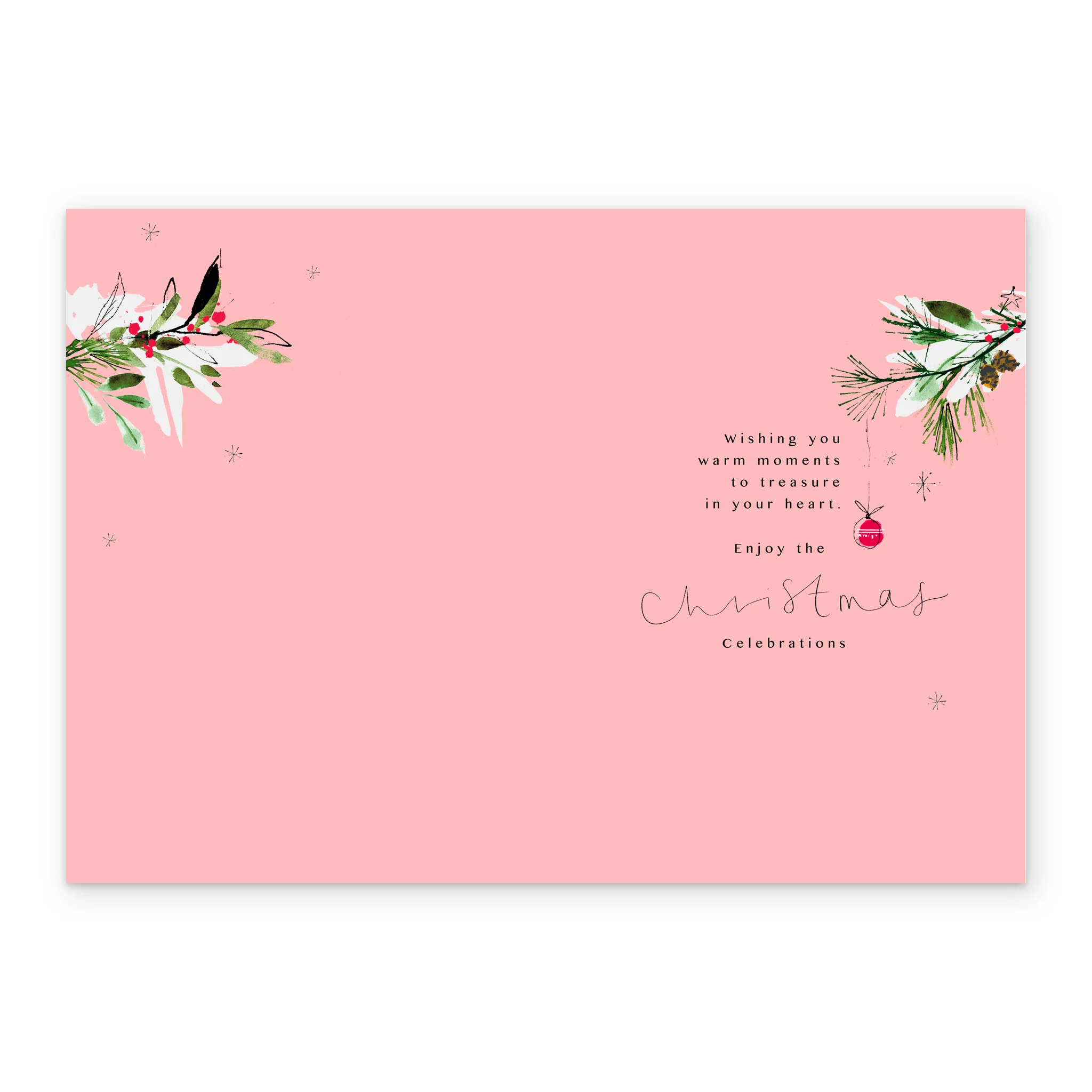 Personalised Wreath Christmas Card For Sister - Image 3