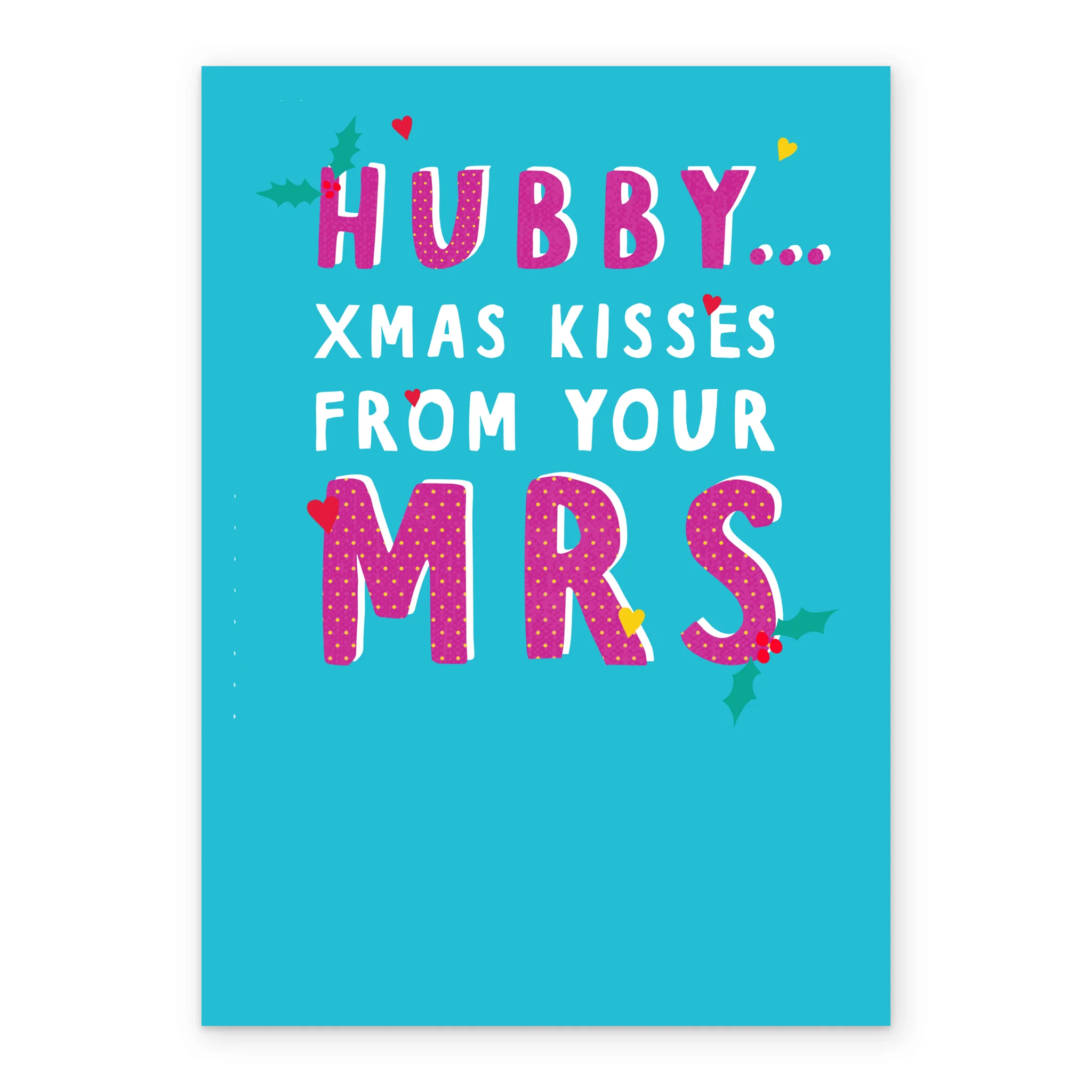 Personalised Xmas Kisses For Husband Christmas Card - Image 2