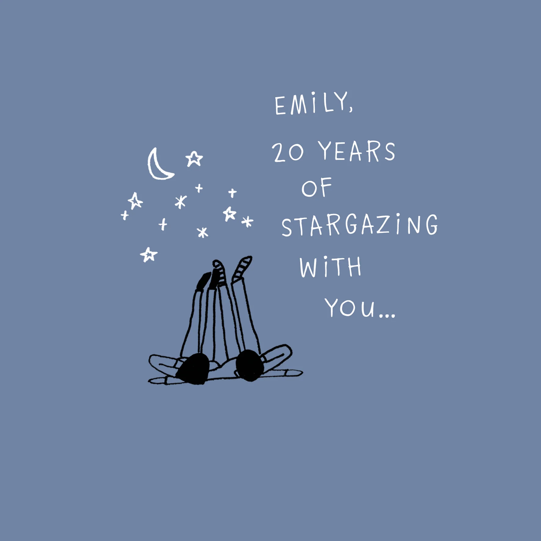 Personalised Years Of Star Gazing Anniversary Card
