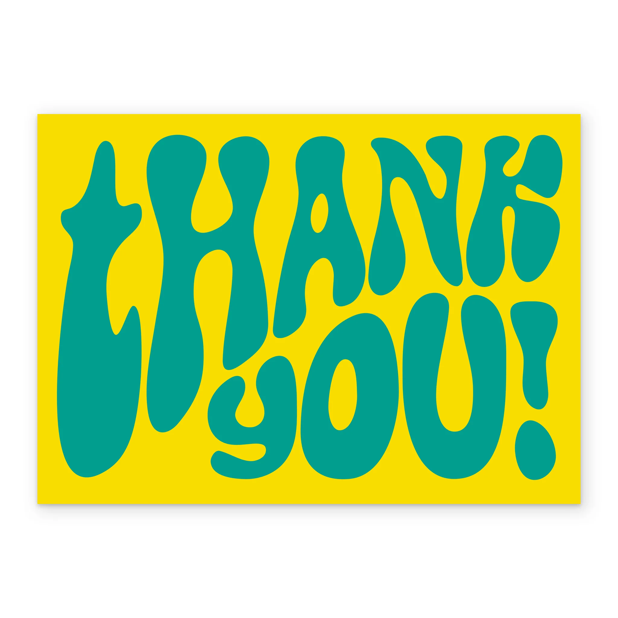 Personalised Yellow & Green Thank You Card - Image 2