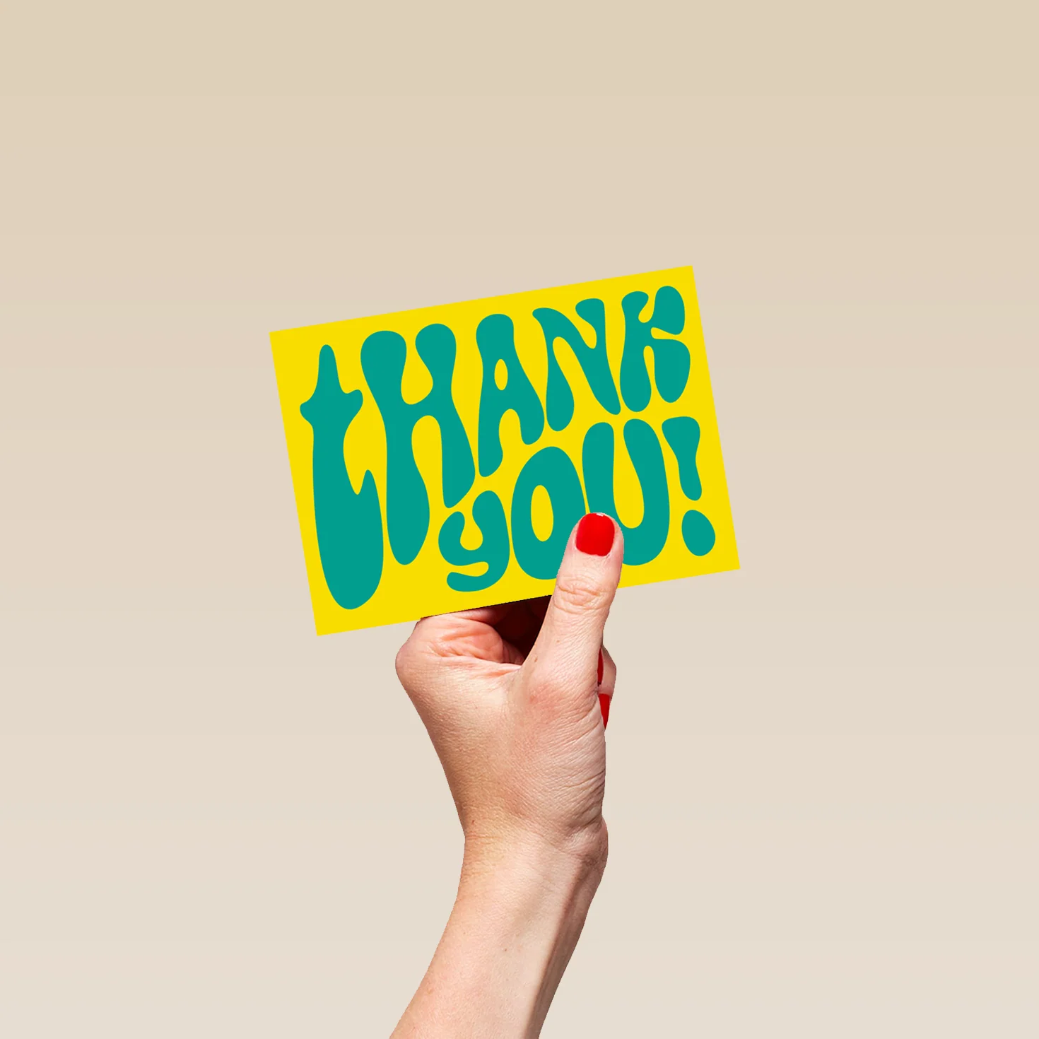 Personalised Yellow & Green Thank You Card - Image 4