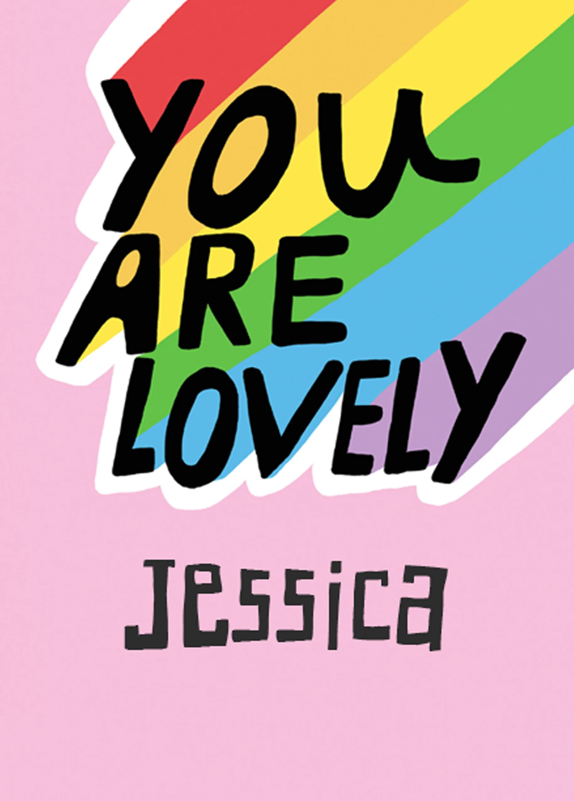 Personalised You Are Lovely Rainbow Card For Wife