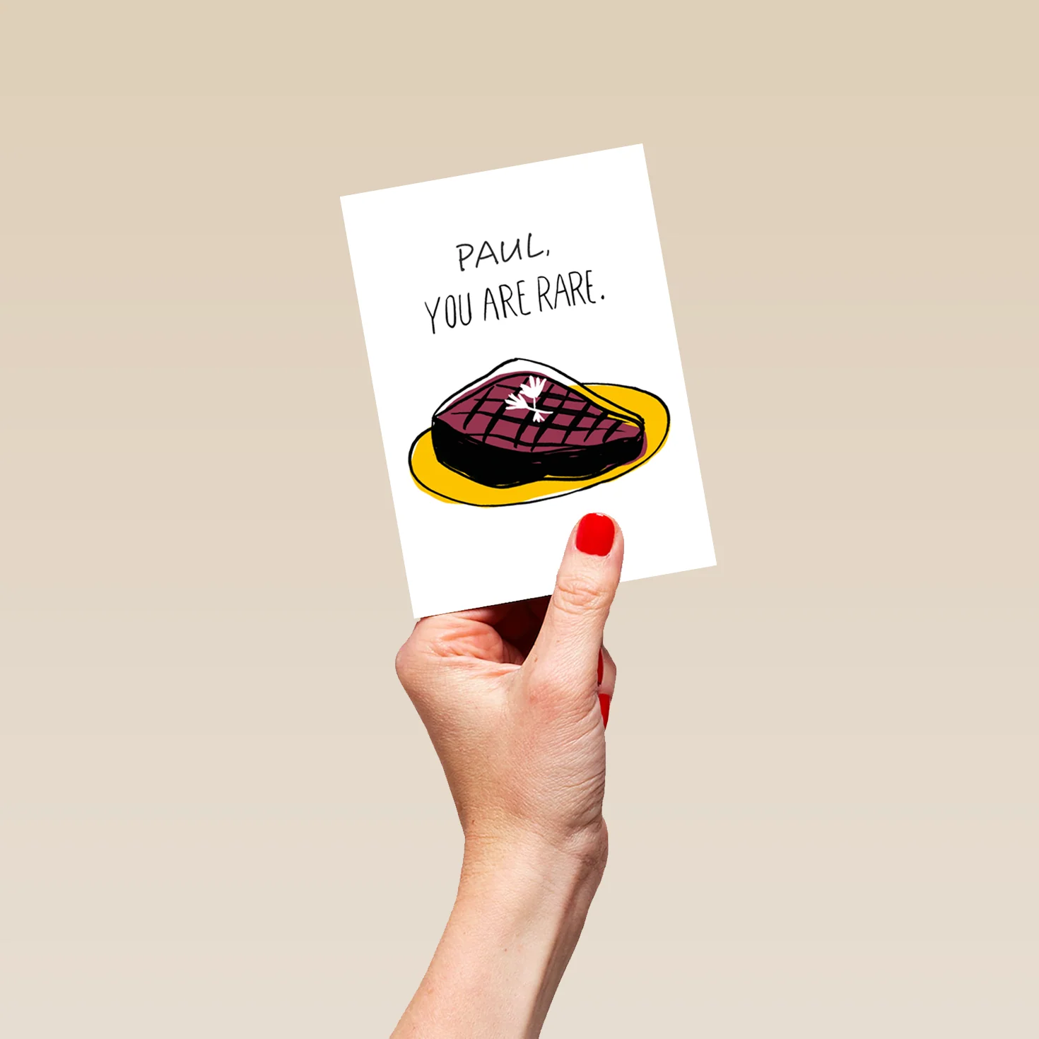 Personalised You Are Rare Steak Birthday Card - Image 4