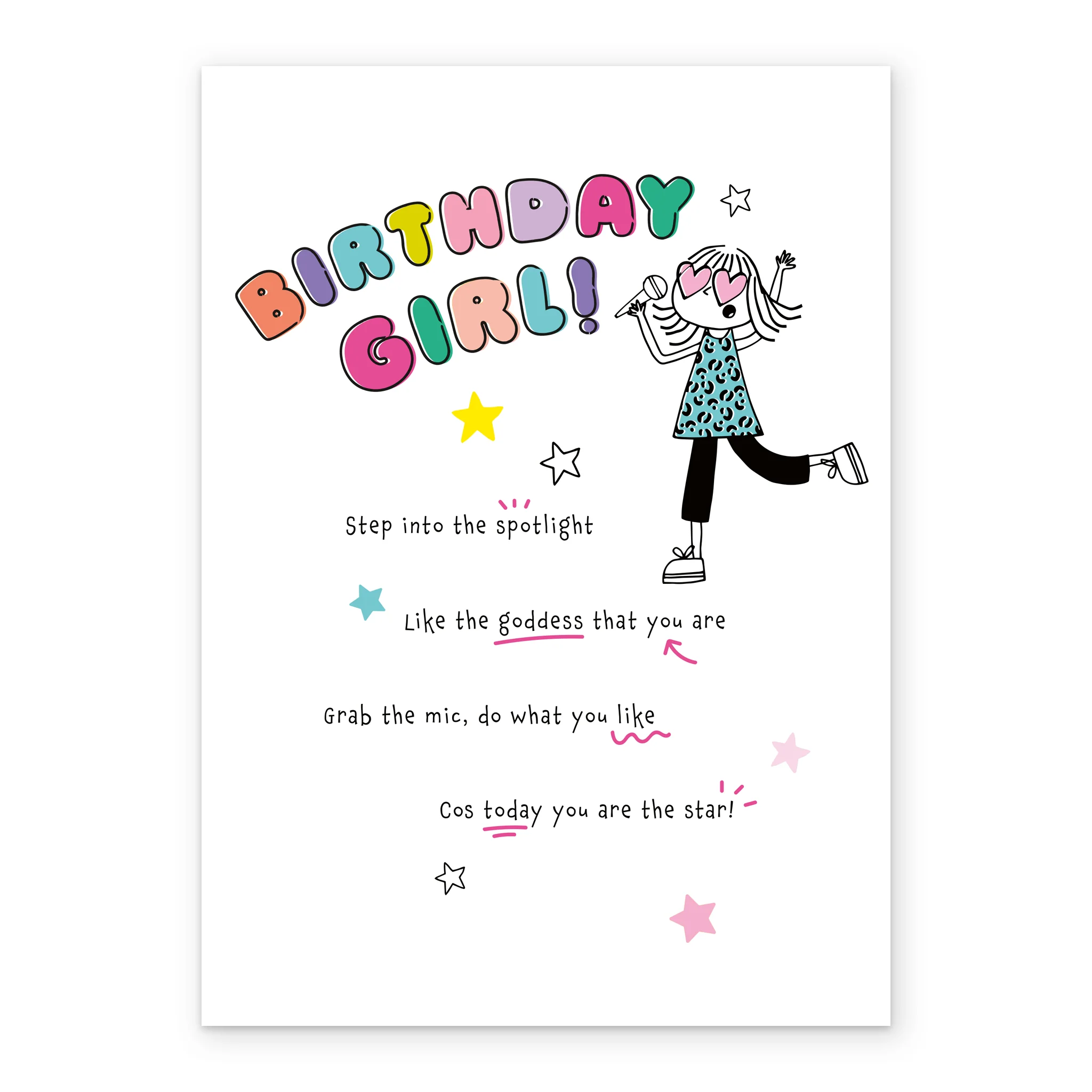 Personalised 'You Are The Star' Birthday Card for Birthday Girl - Image 2