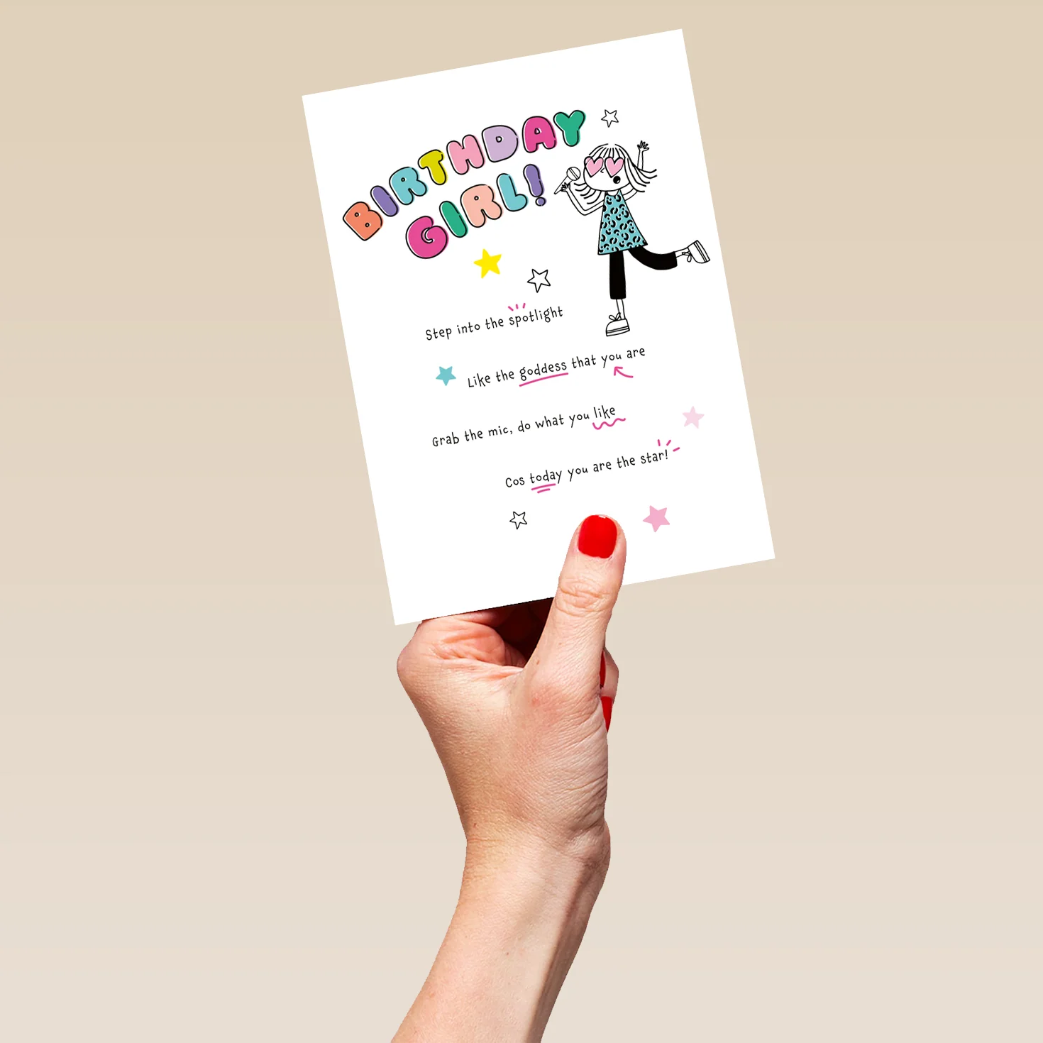 Personalised 'You Are The Star' Birthday Card for Birthday Girl - Image 5