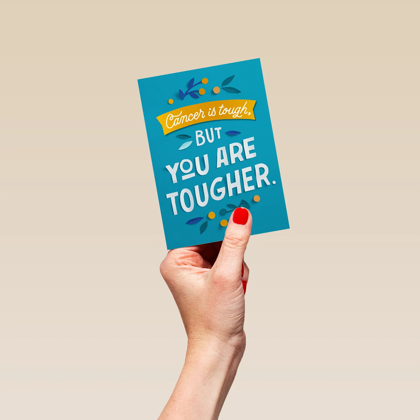 Personalised 'You Are Tougher' Thinking of You Cancer Card - Image 4