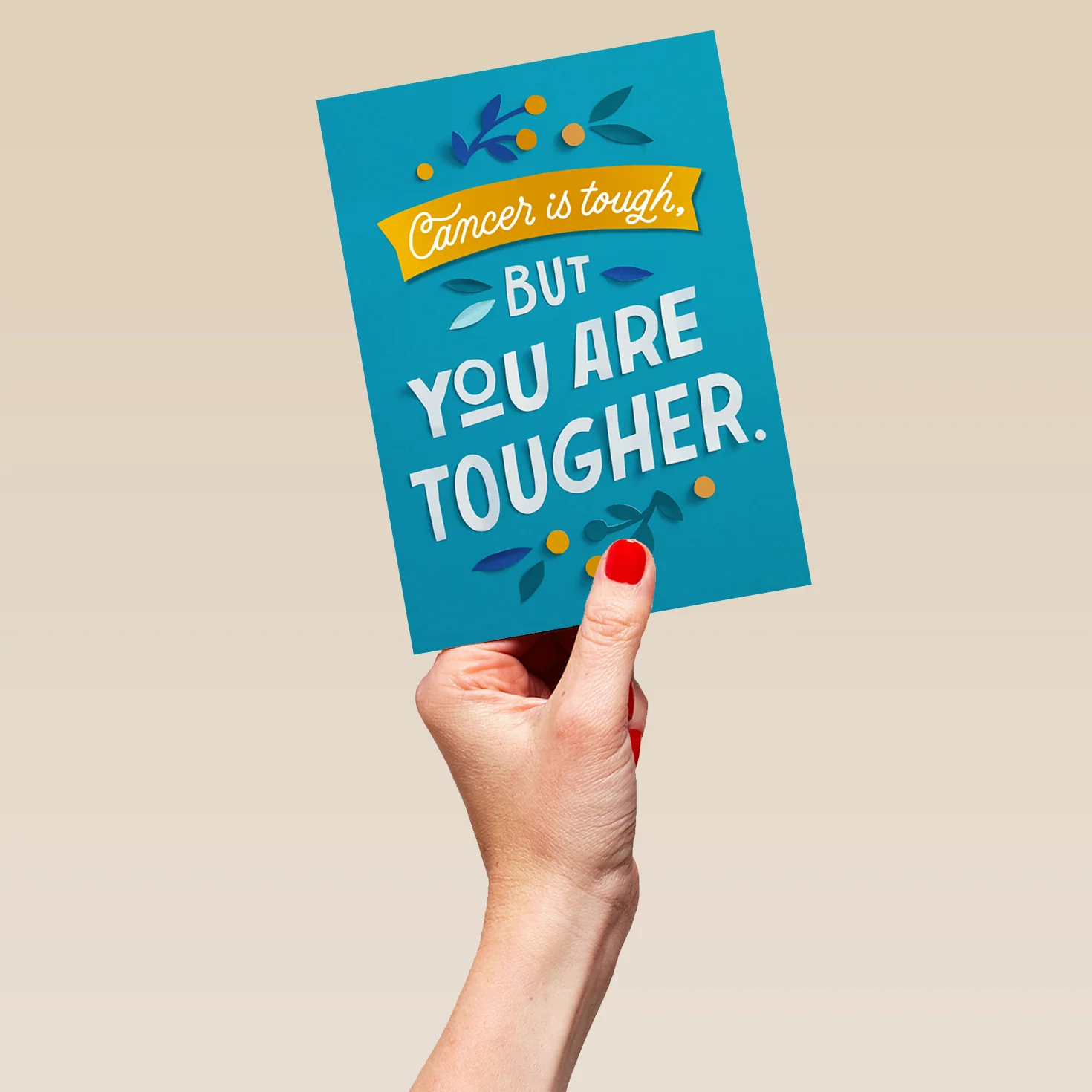 Personalised 'You Are Tougher' Thinking of You Cancer Card - Image 5