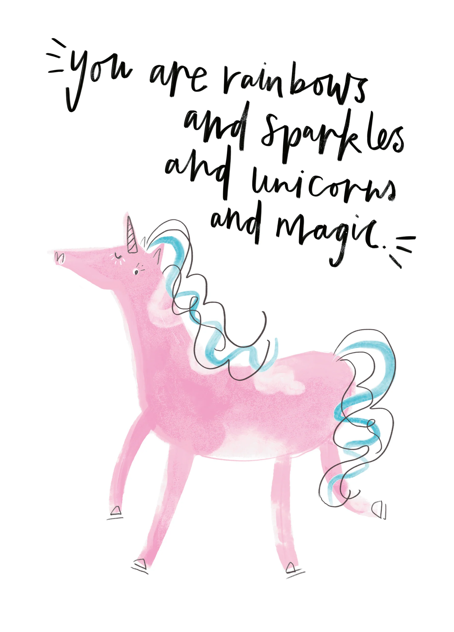 Personalised You Are Unicorns And Magic Birthday Card