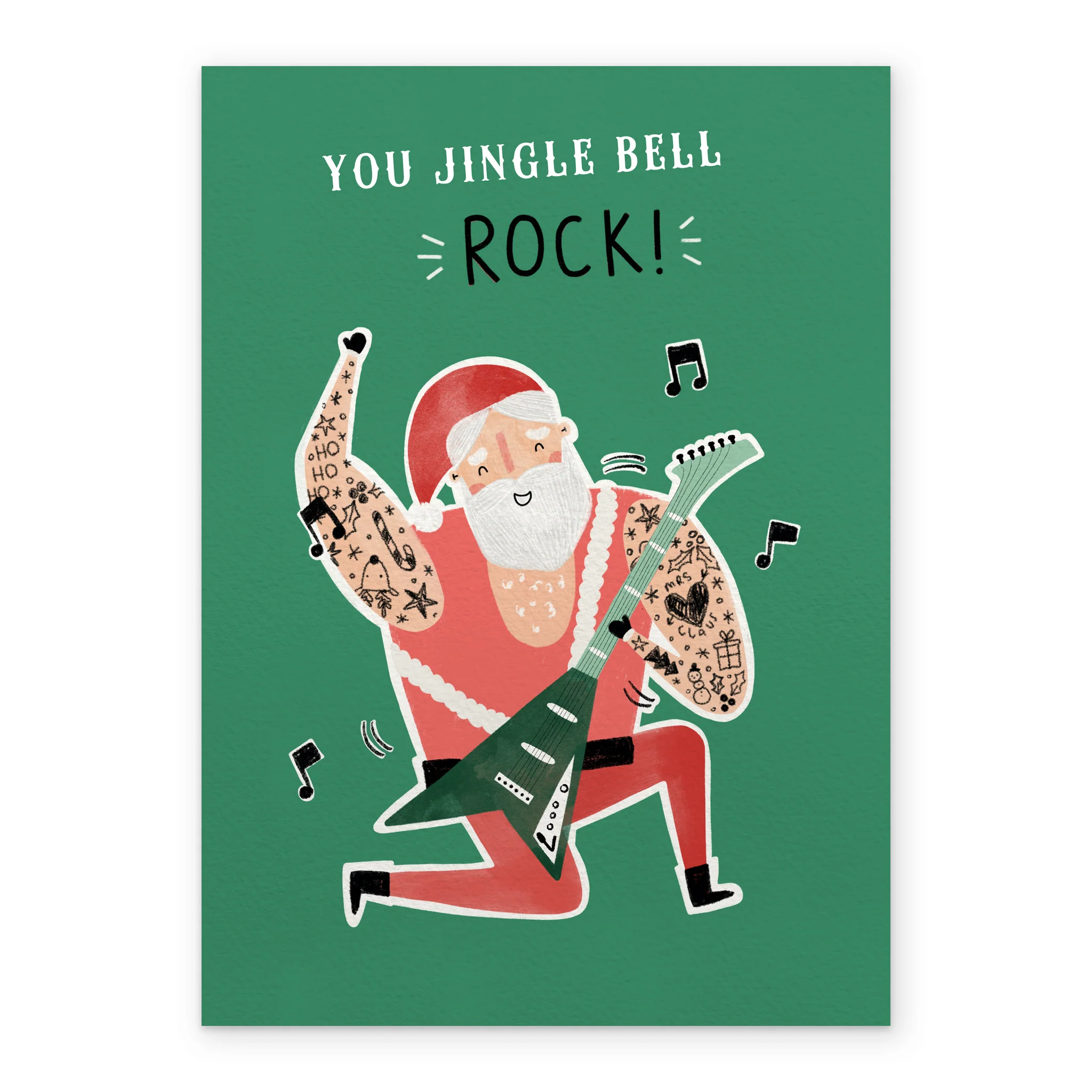 Personalised You Jingle Bell Rock Santa Christmas Card - Image 2