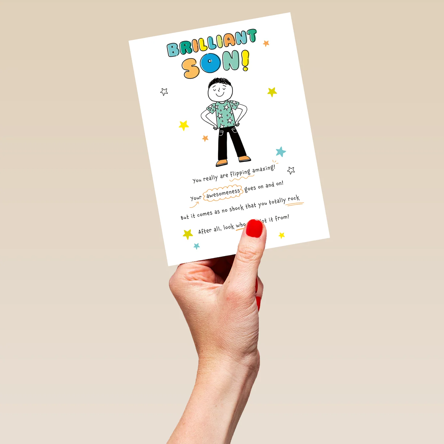 Personalised 'You Totally Rock' Birthday Card for Son - Image 5