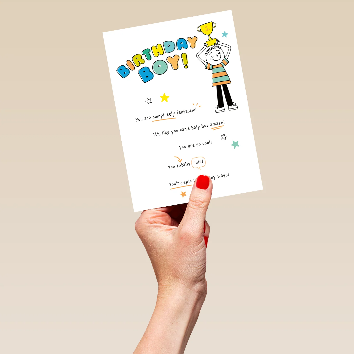 Personalised 'You Totally Rule!' Birthday Card for Birthday Boy - Image 5