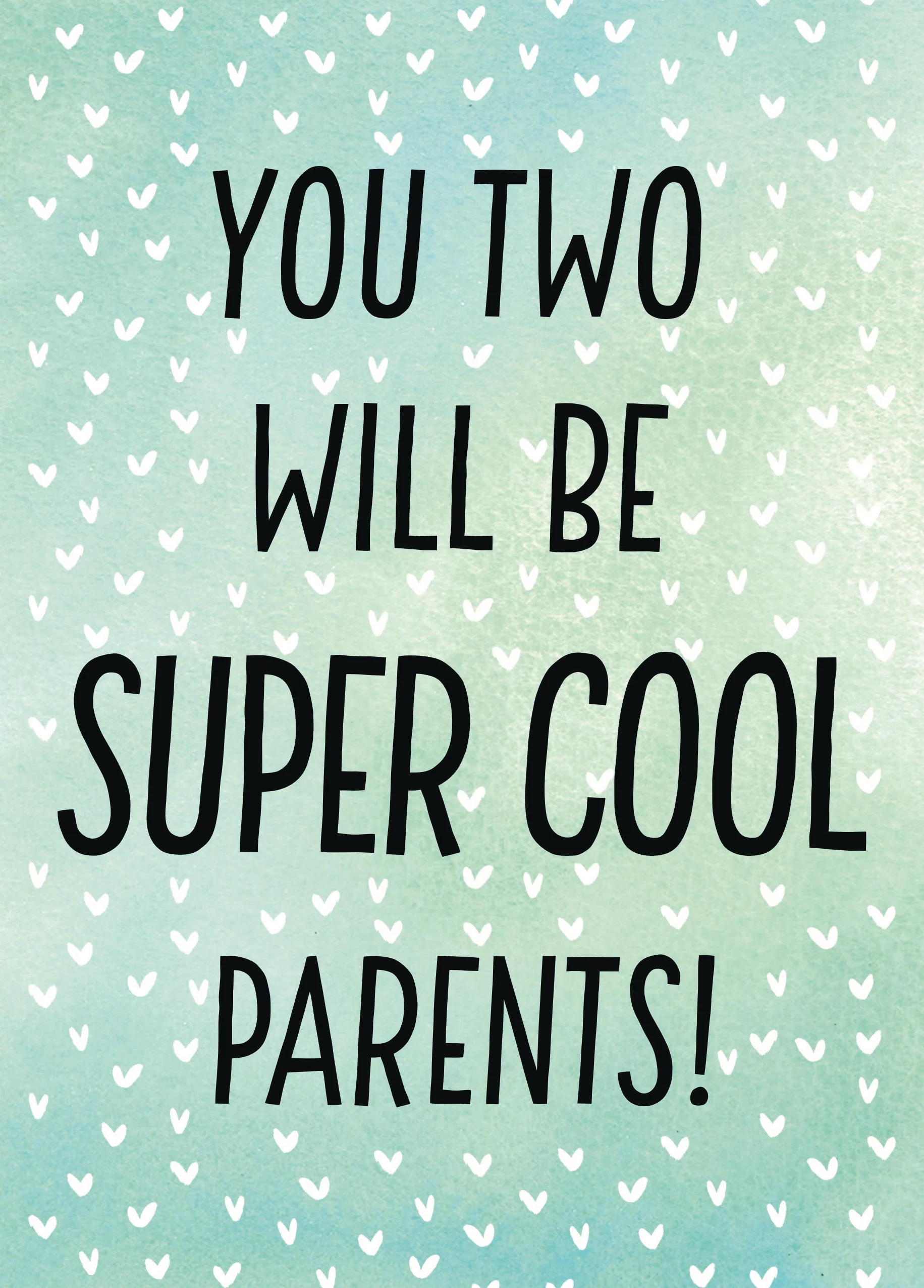 Personalised You Two Will Be Super Cool Parents Pregnancy Card