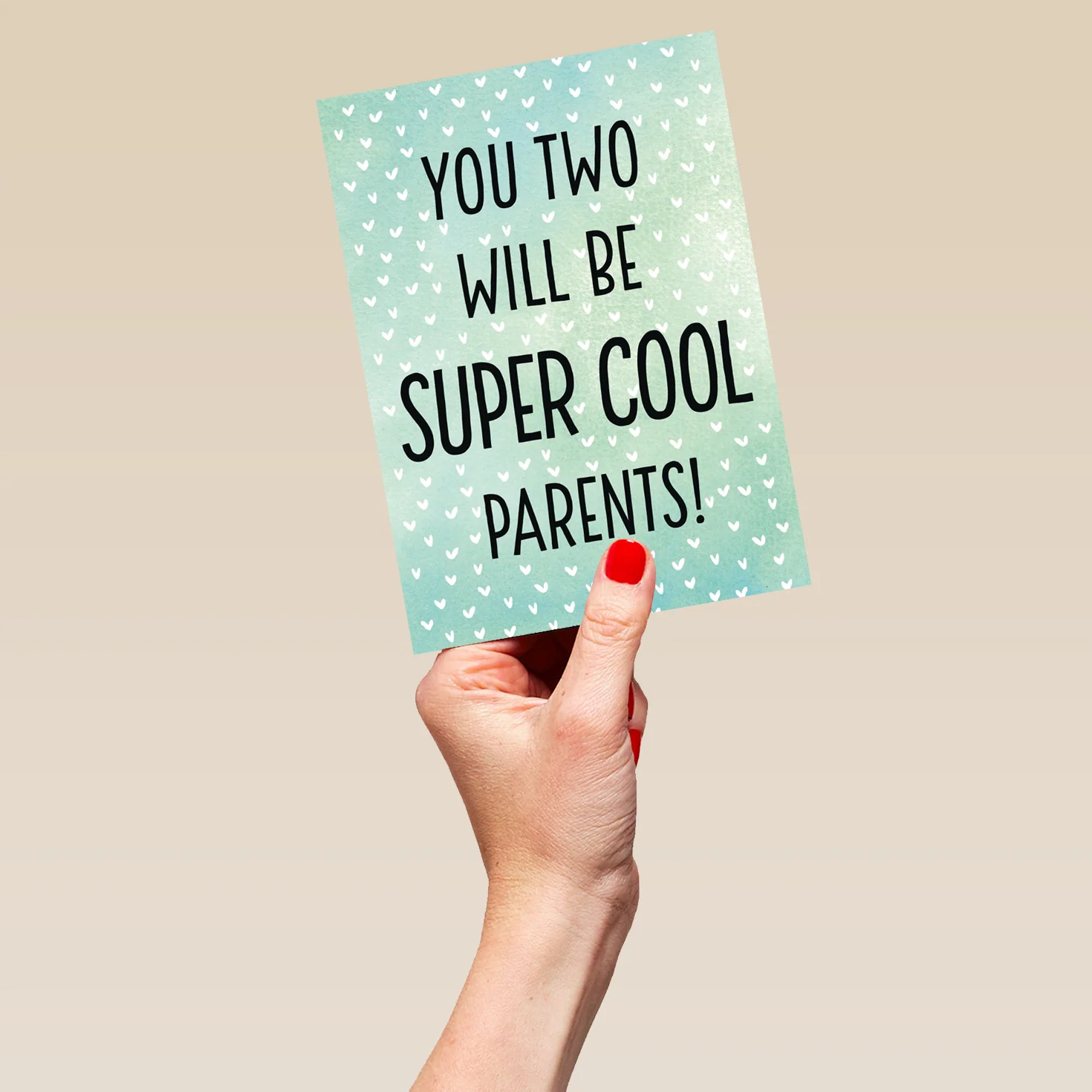 Personalised You Two Will Be Super Cool Parents Pregnancy Card - Image 5