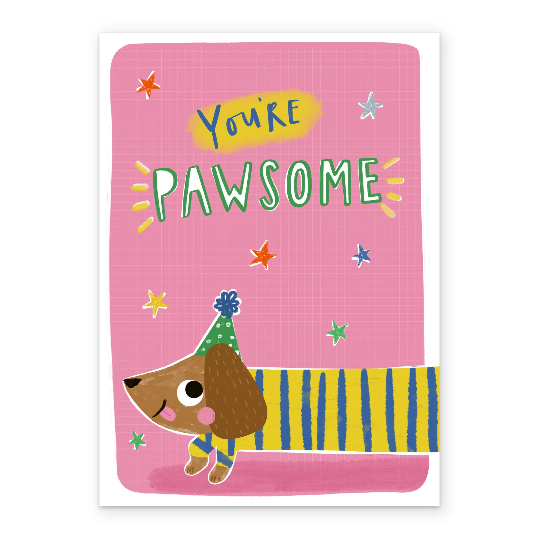 Personalised You're Pawsome Cute Dog Kids Birthday Card - Image 2